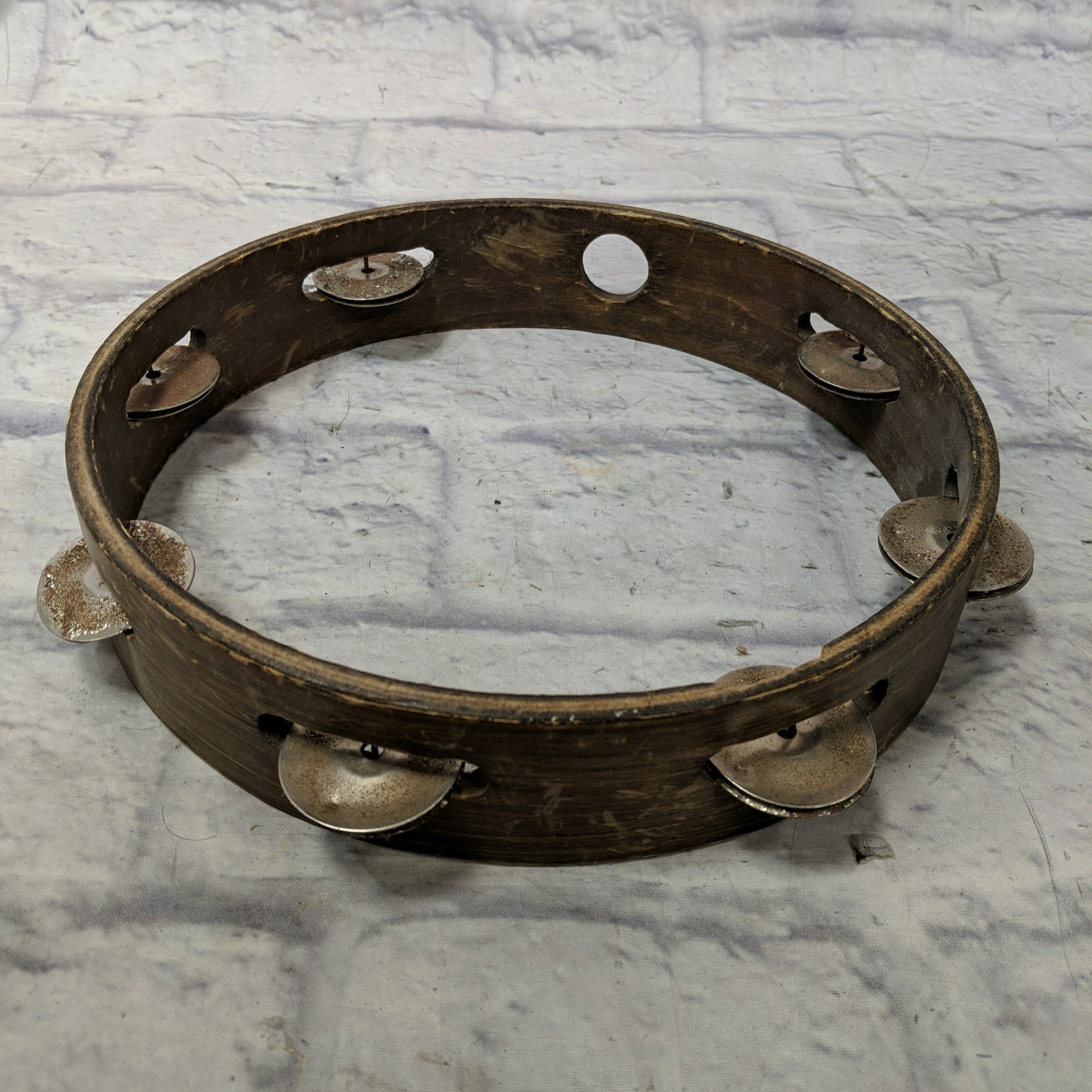 Unknown Vintage Wood Tambourine
