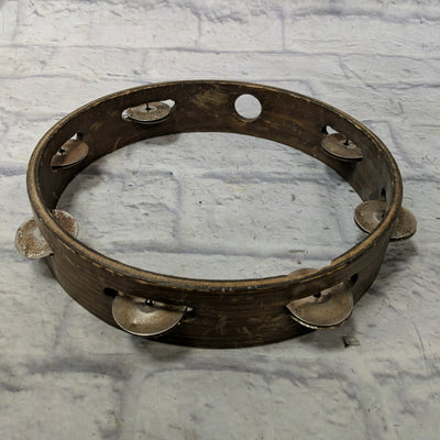 Unknown Vintage Wood Tambourine