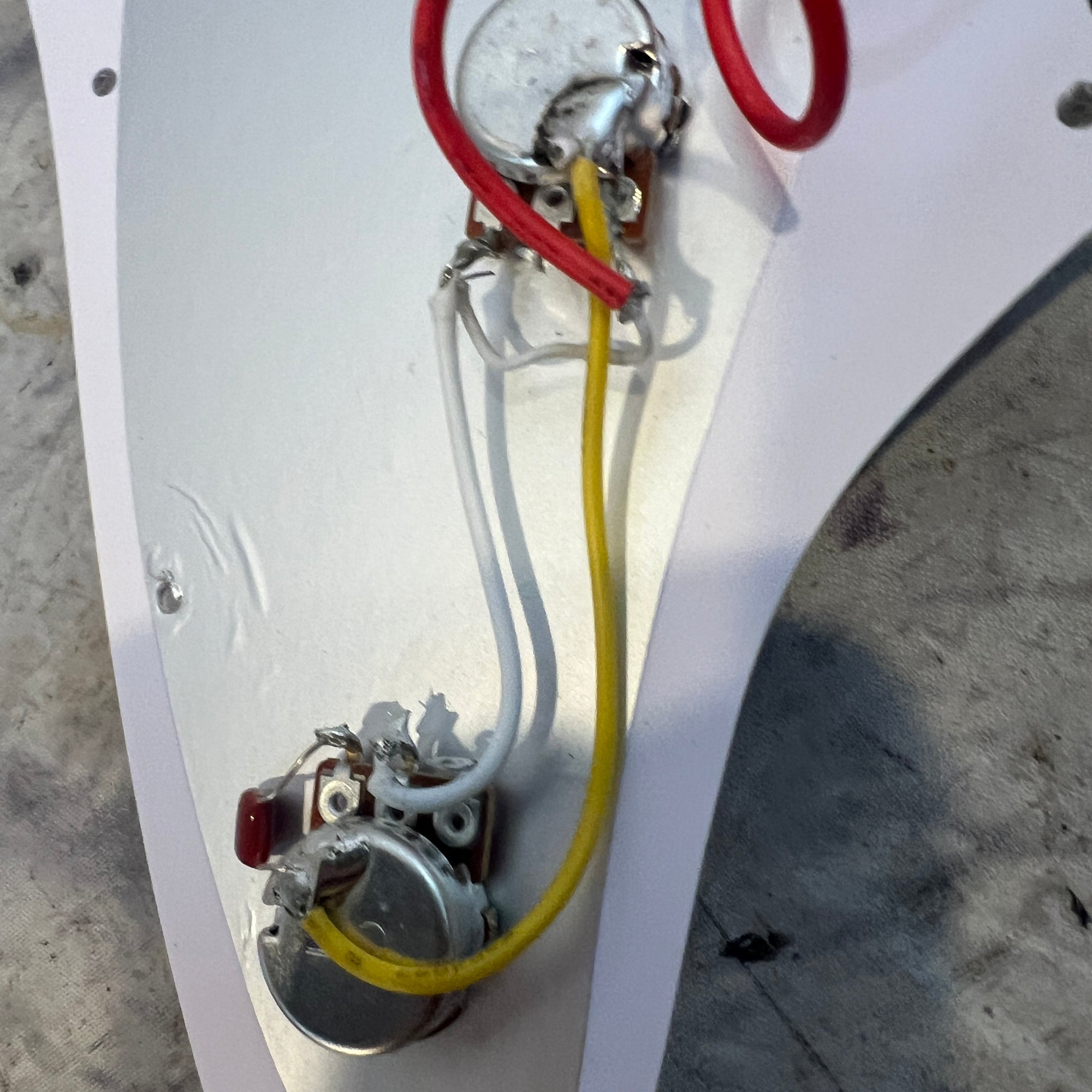 Unknown Single Ply White Strat Pickguard