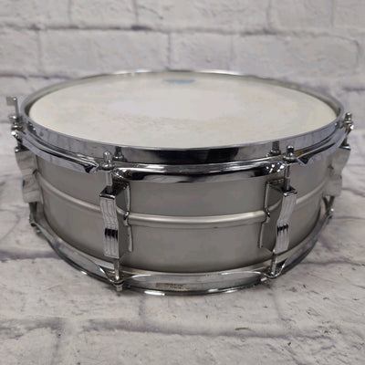 Ludwig Acrolite No 404 1970s 8-Lug Aluminum 5x14 Snare Drum Blue/Olive Badge w/blue case