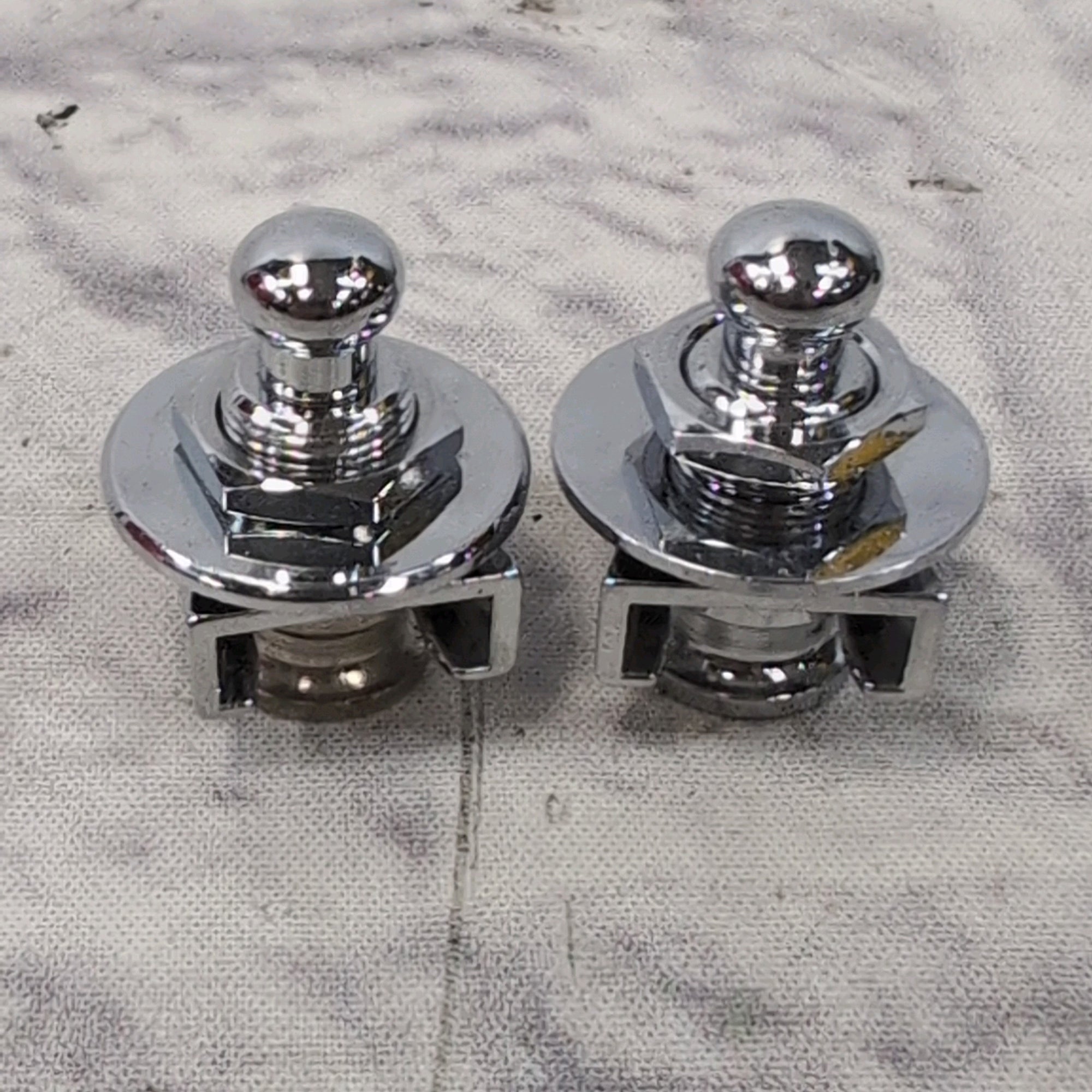 Schaller Chrome Security Strap Locks/Buttons (Pair)