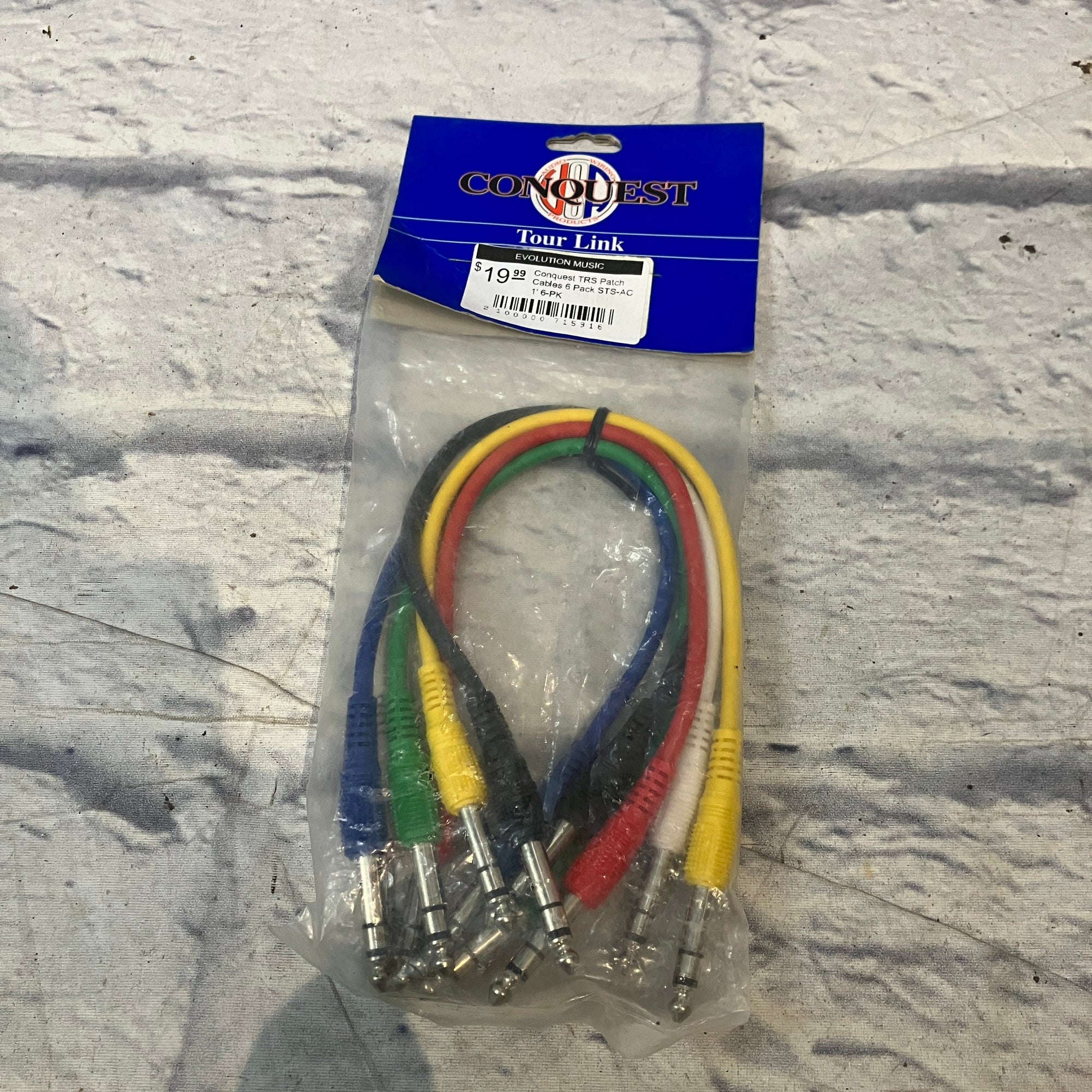 Conquest TRS Patch Cables 6 Pack STS-AC 1' 6-PK