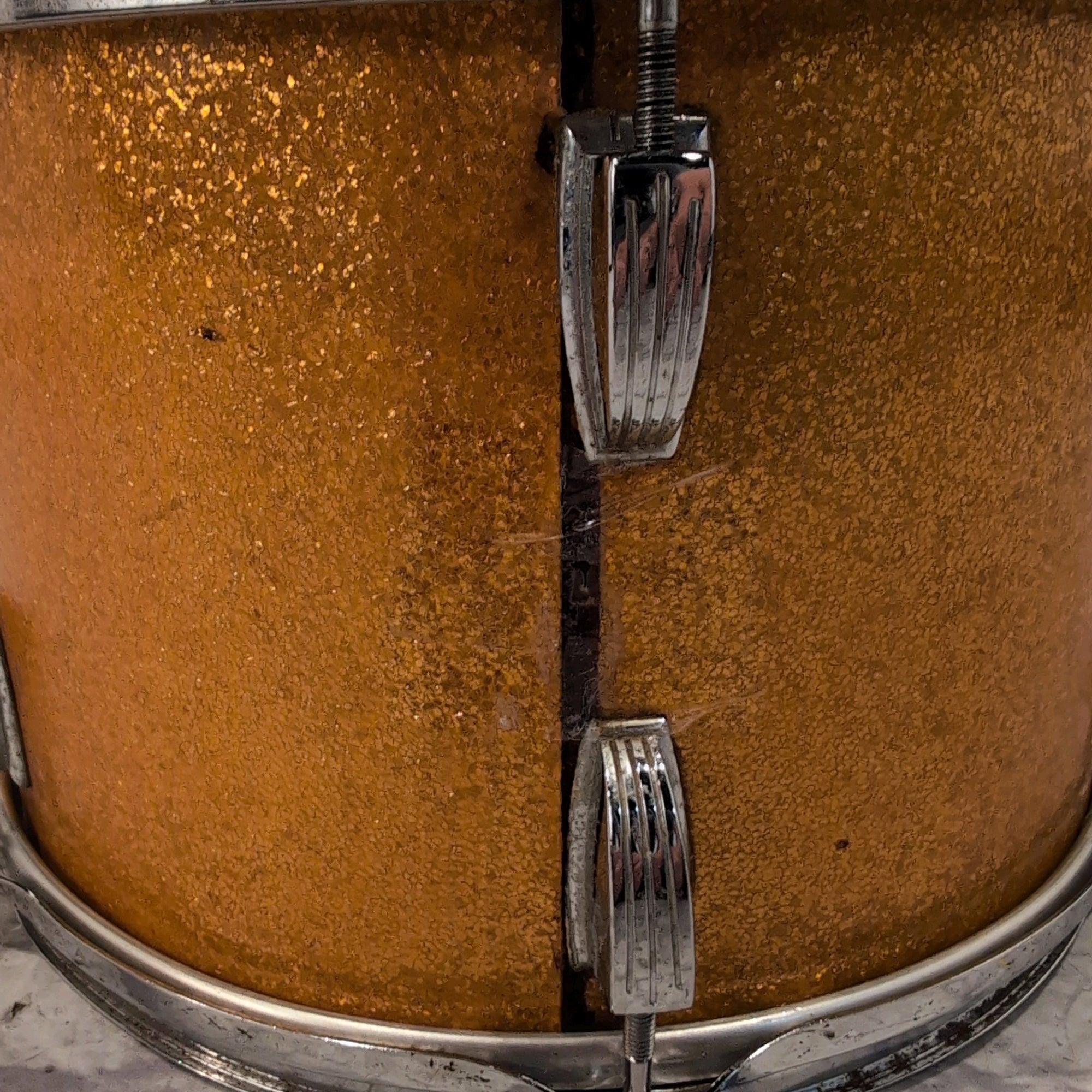 Ludwig 12x8 Gold Sparkle Tom 1970s Slot Mount