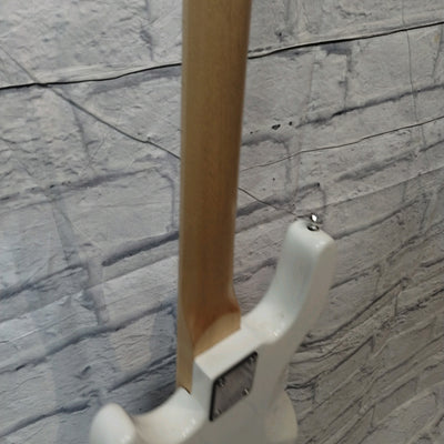 Glarry GP Bass White W/ Block Inlays