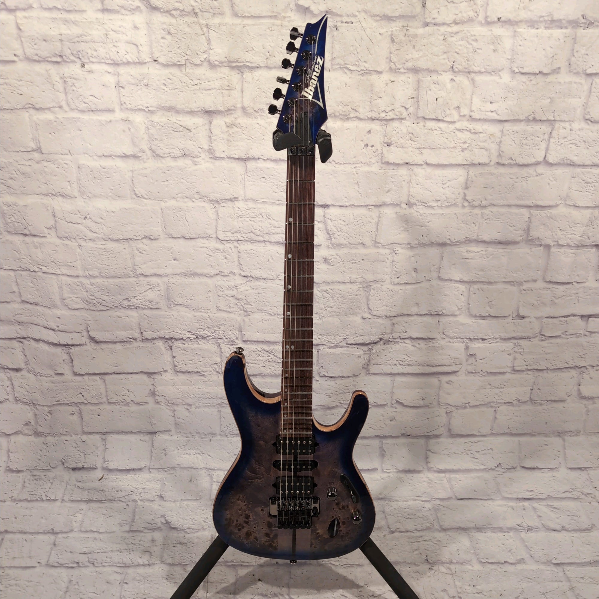Ibanez Premium S1070PBZ Electric Guitar Cerulean Blue Burst with Original Gig Bag