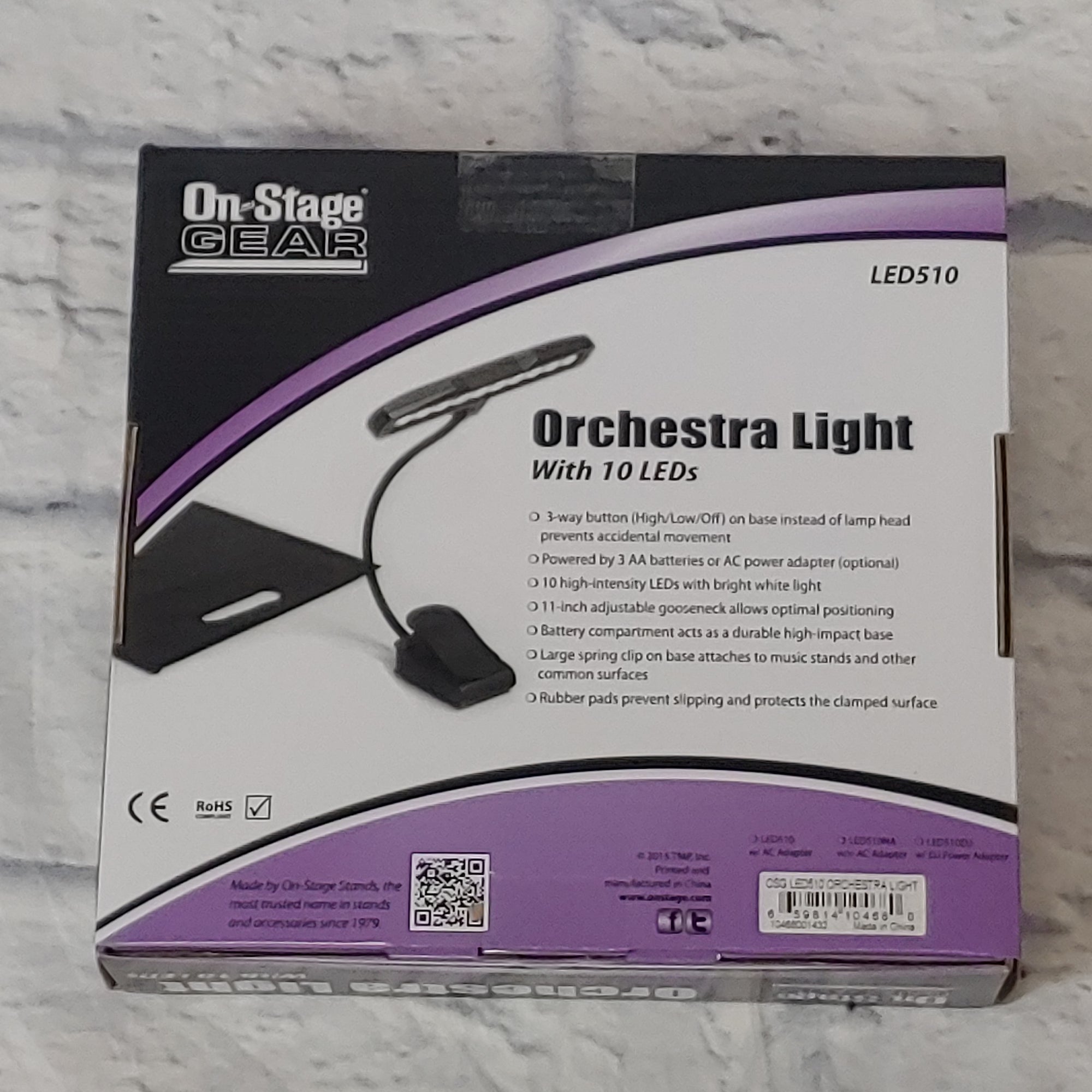 OnStage Orchestra Lamp for Music Stands - 10 LEDs, 2 Brightness Levels