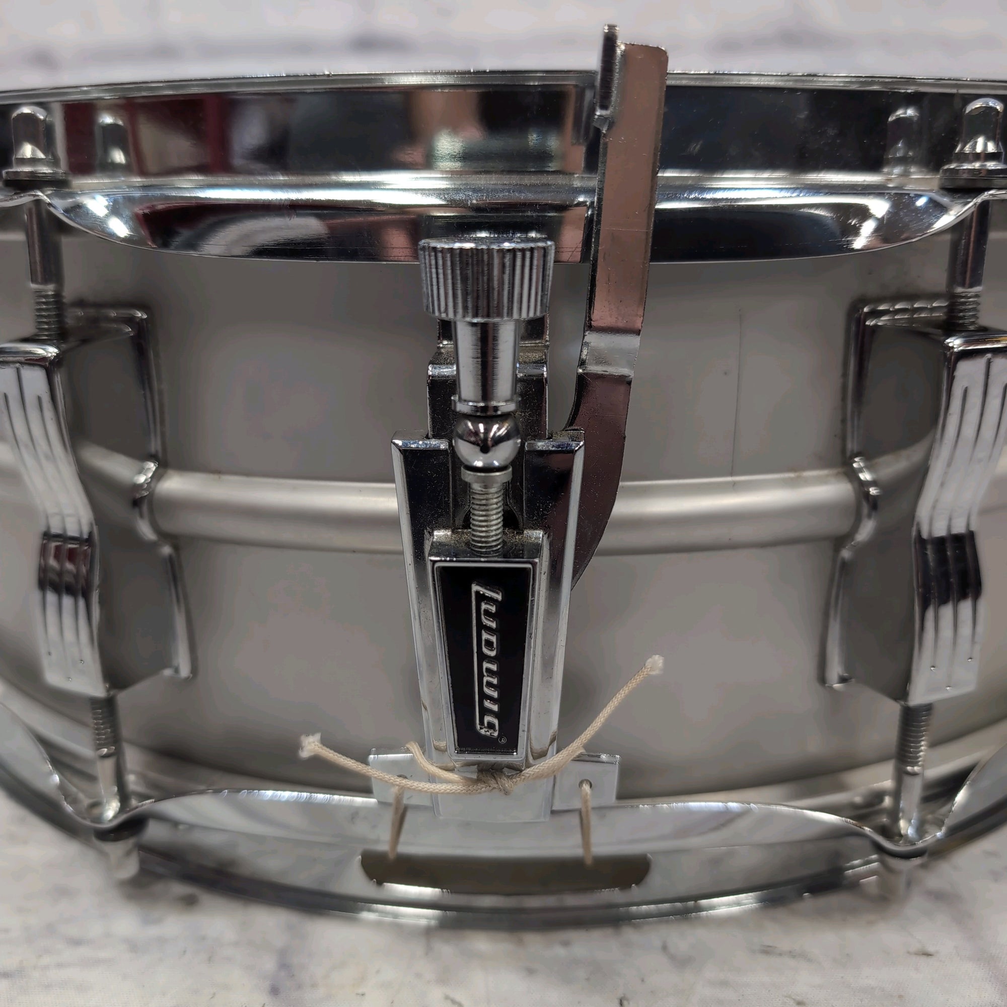 Ludwig Acrolite No 404 1970s 8-Lug Aluminum 5x14 Snare Drum Blue/Olive Badge w/blue case
