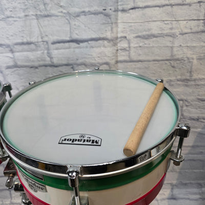 LP Matador Karl Perazzo Custom Series Timbales w/ Stand - Mexican Flag
