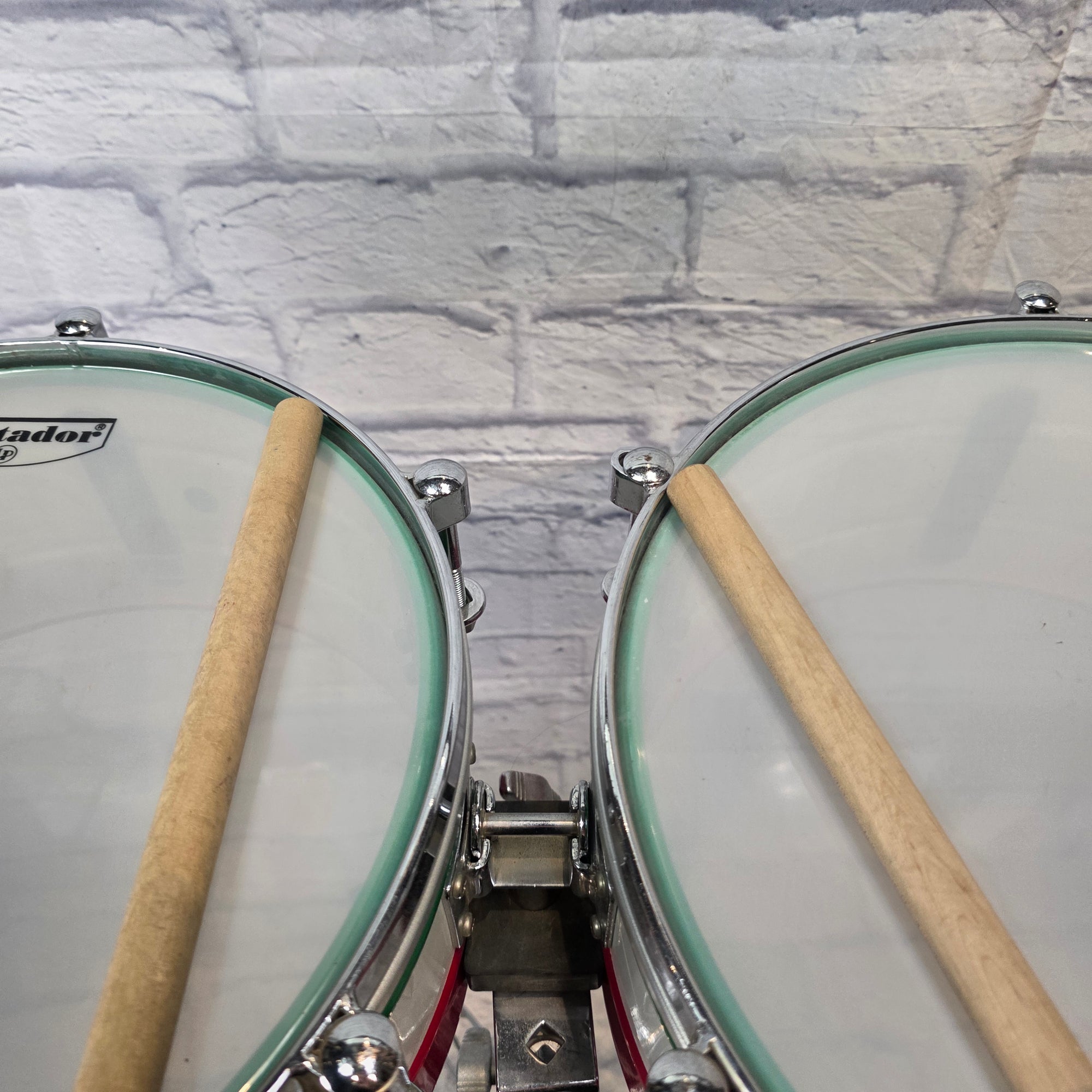 LP Matador Karl Perazzo Custom Series Timbales w/ Stand - Mexican Flag