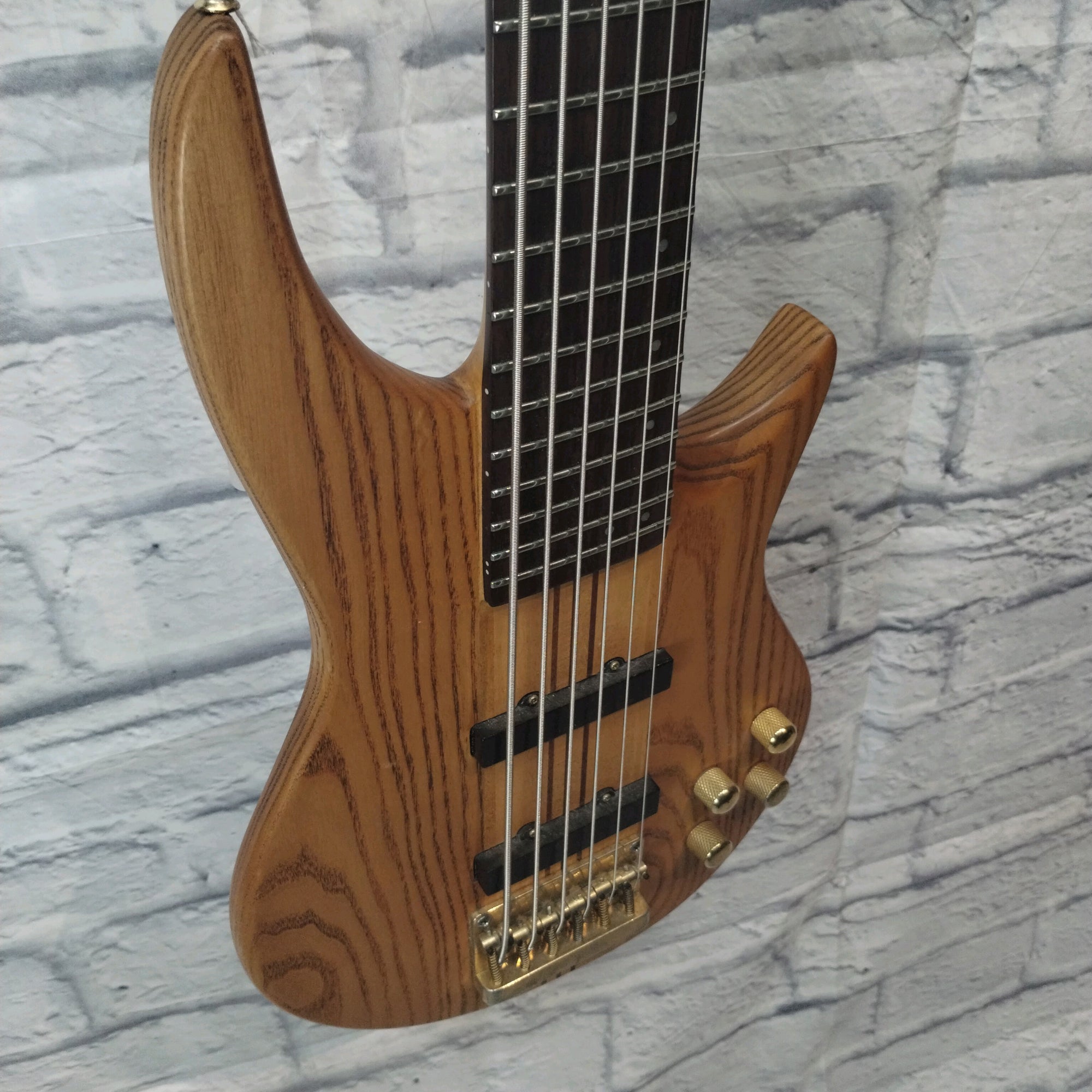 Custom Made Through Neck 6 String Bass Guitar