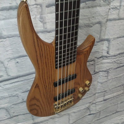 Custom Made Through Neck 6 String Bass Guitar