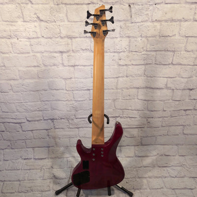 Washburn XB600 Bantam Series 6 String Bass Guitar Trans Red