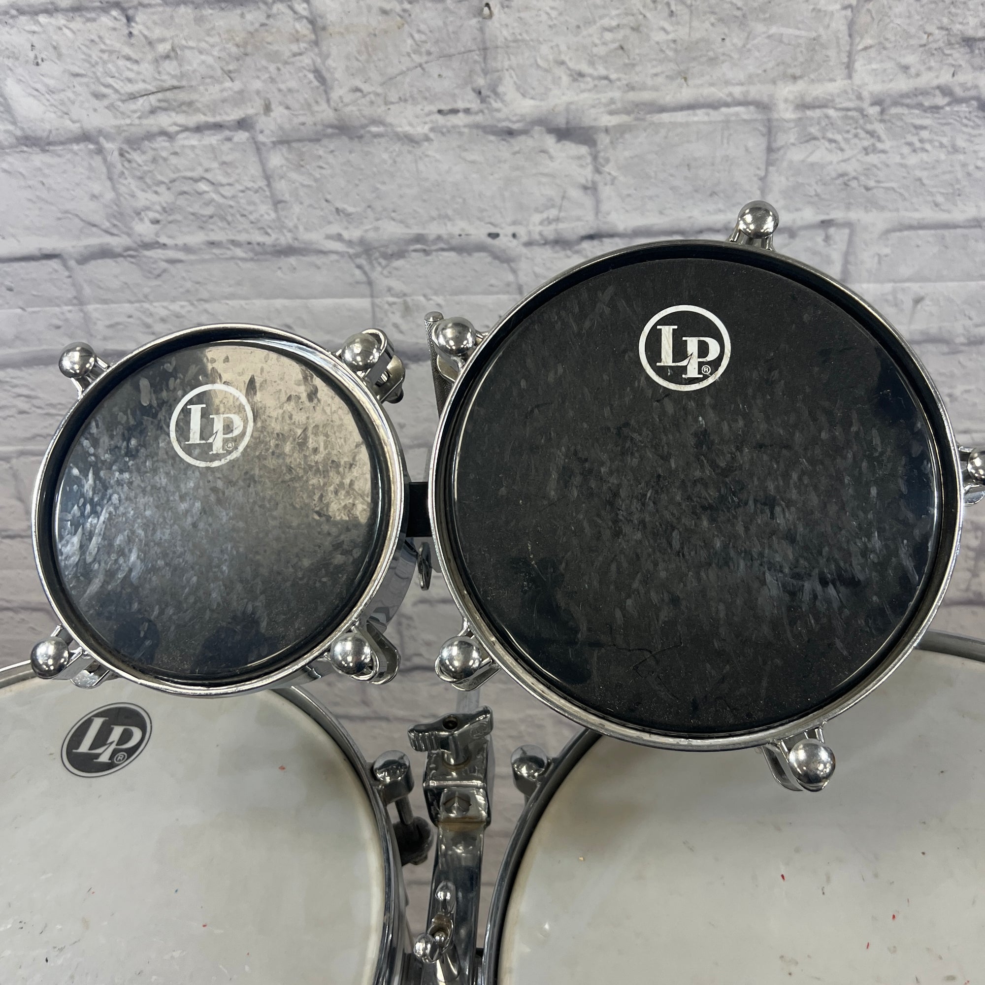 LP Latin Percussion Tito Puente Timbale Set with Stand and Clamp