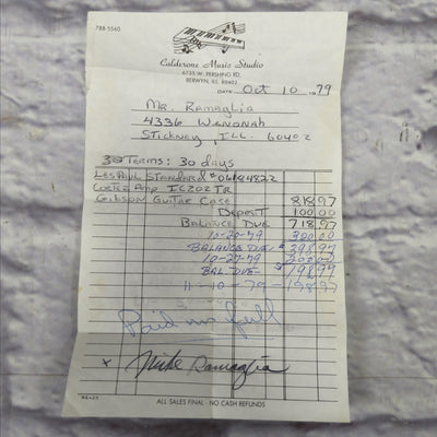 Vintage 1977 Gibson Les Paul Standard Electric Guitar Natural w/ Original Hard Case and Receipt!