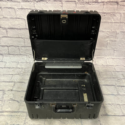Unknown Plastic DJ Case with Wheels and Telescoping Handle