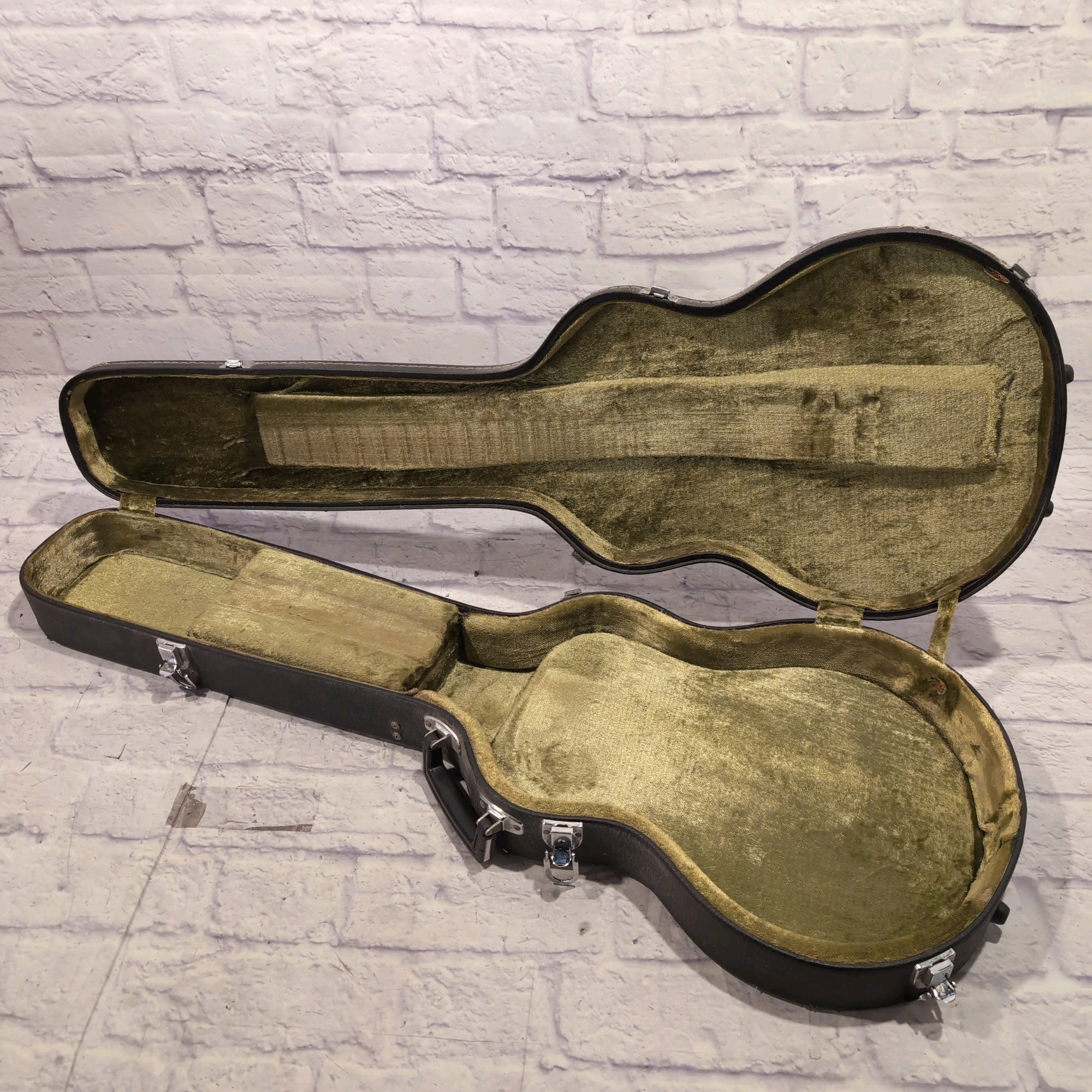 Unknown Vintage Les Paul Hard Case Olive Interior