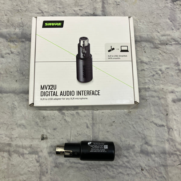 Shure MVX2U Digital Audio Interface XLR-USB Adapter - Evolution Music