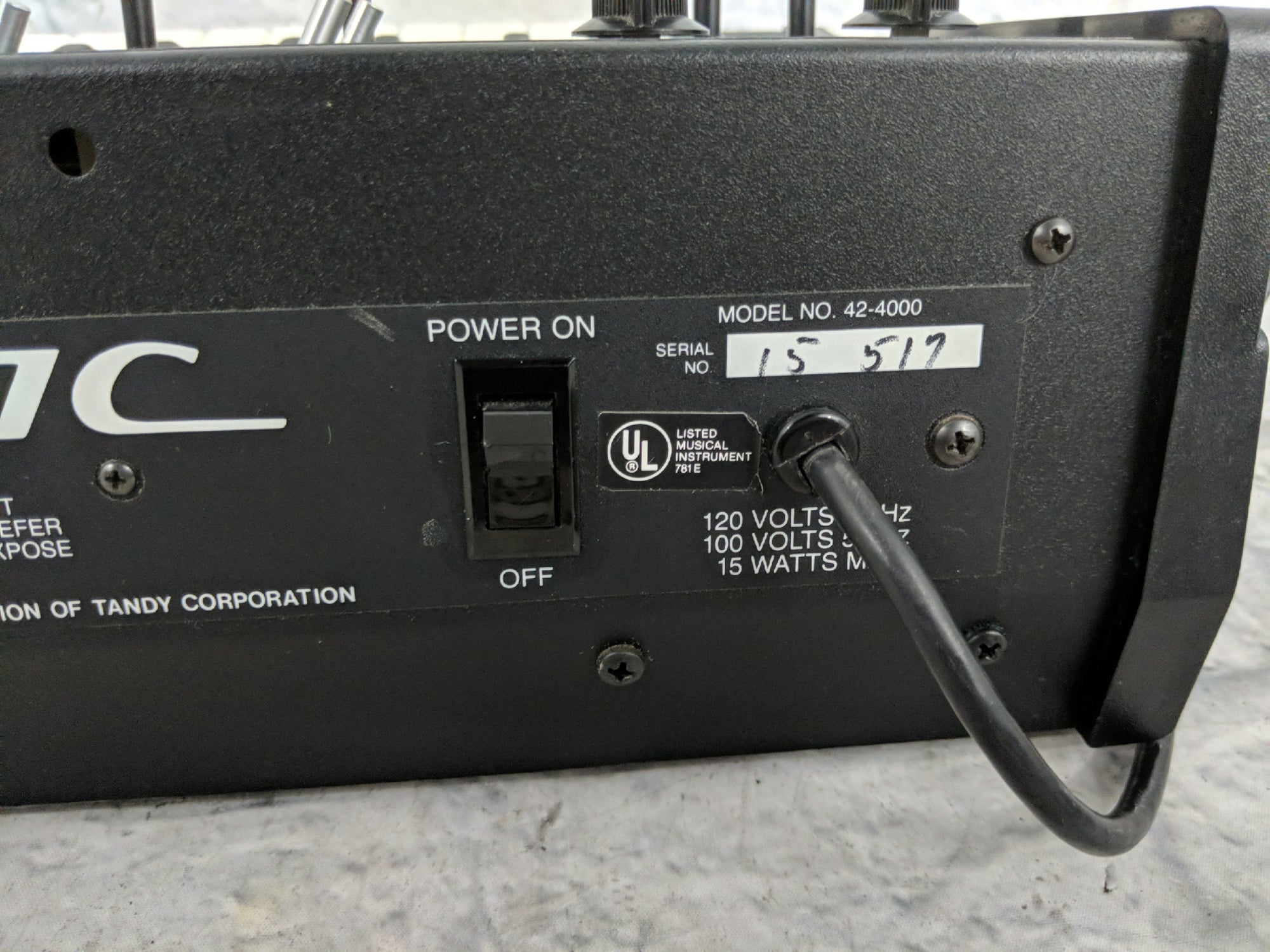 Vintage Moog Realistic Concertmate MG-1