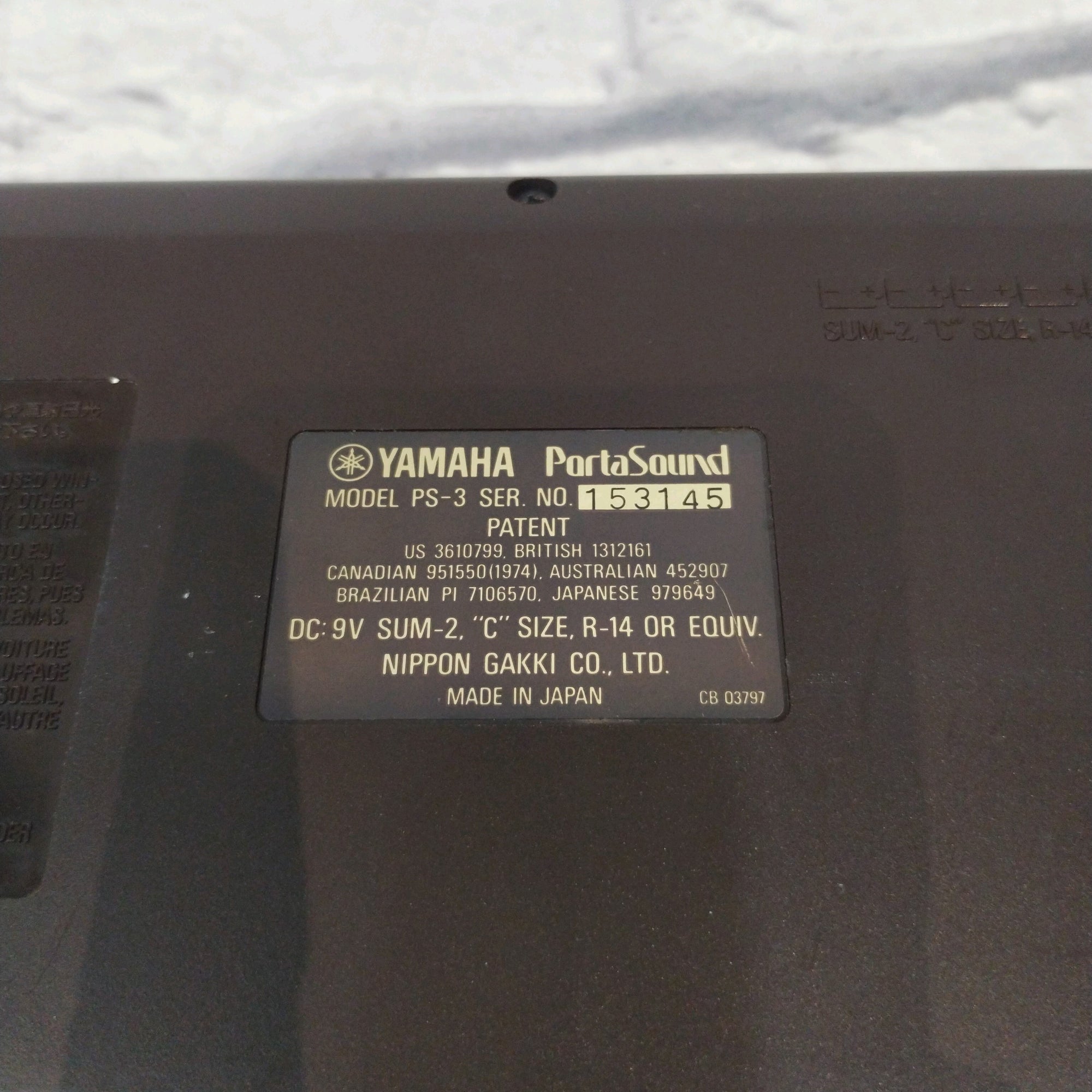 Yamaha PS-3 PortaSound 1980s Synthesizer (Brown) Digital Synth