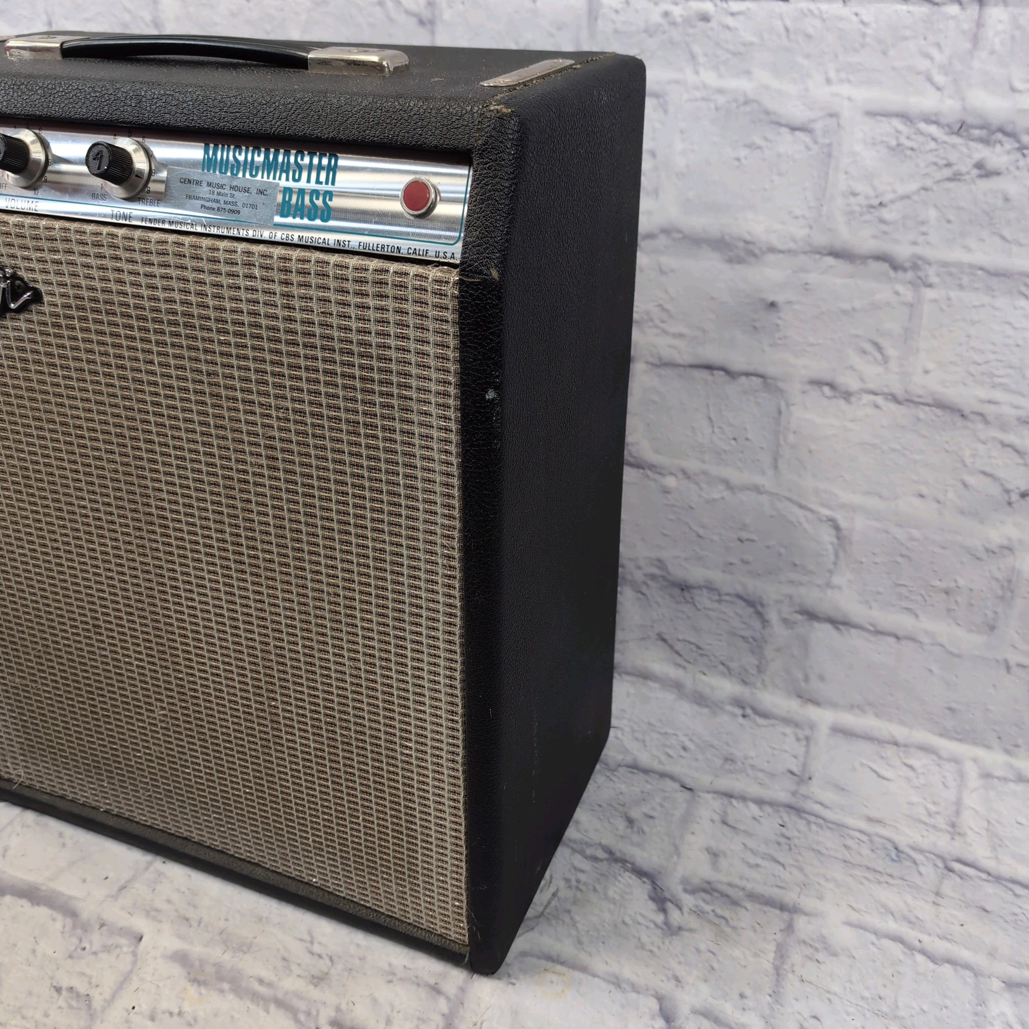 Vintage Fender Musicmaster Bass 2-Channel 12-Watt 1x12" Bass Combo 1970s - Silverface