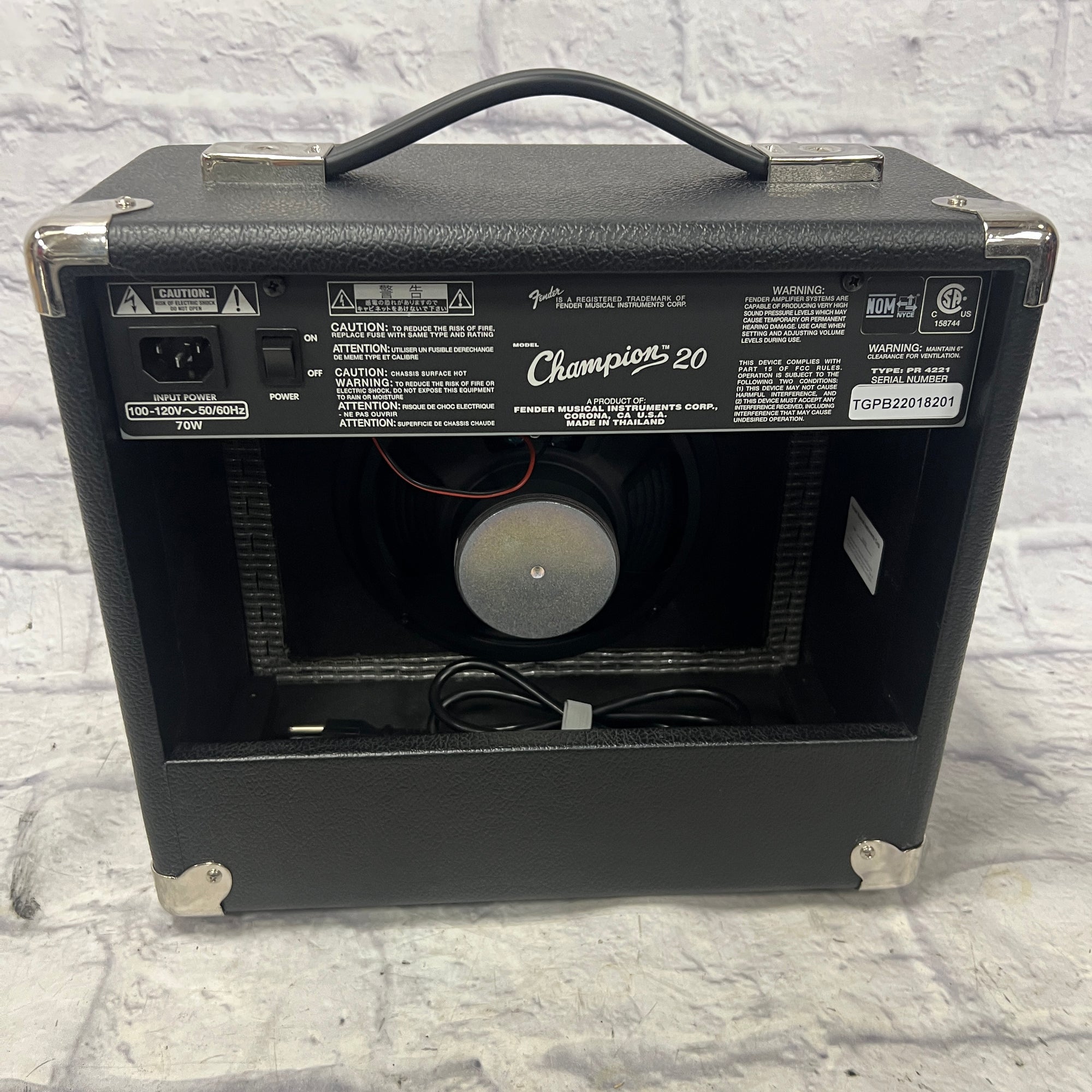 Fender Champion 20 Guitar Combo Amp