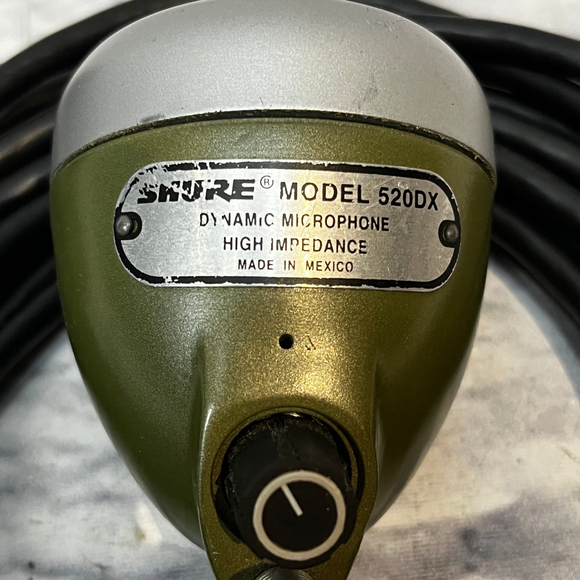 Shure 520DX Green Bullet Dynamic High Impedance Harmonica Microphone