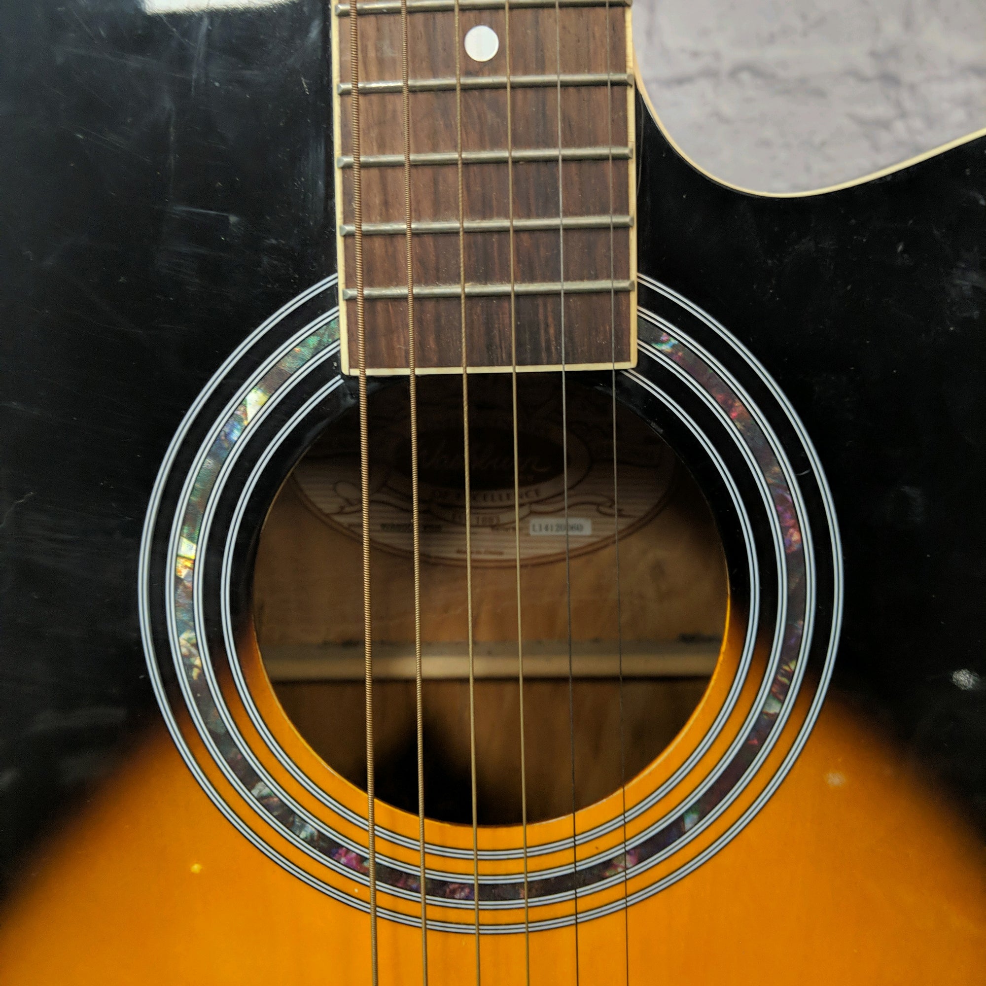 Washburn WA90CE VSB Cutaway Dreadnaught Acoustic Guitar