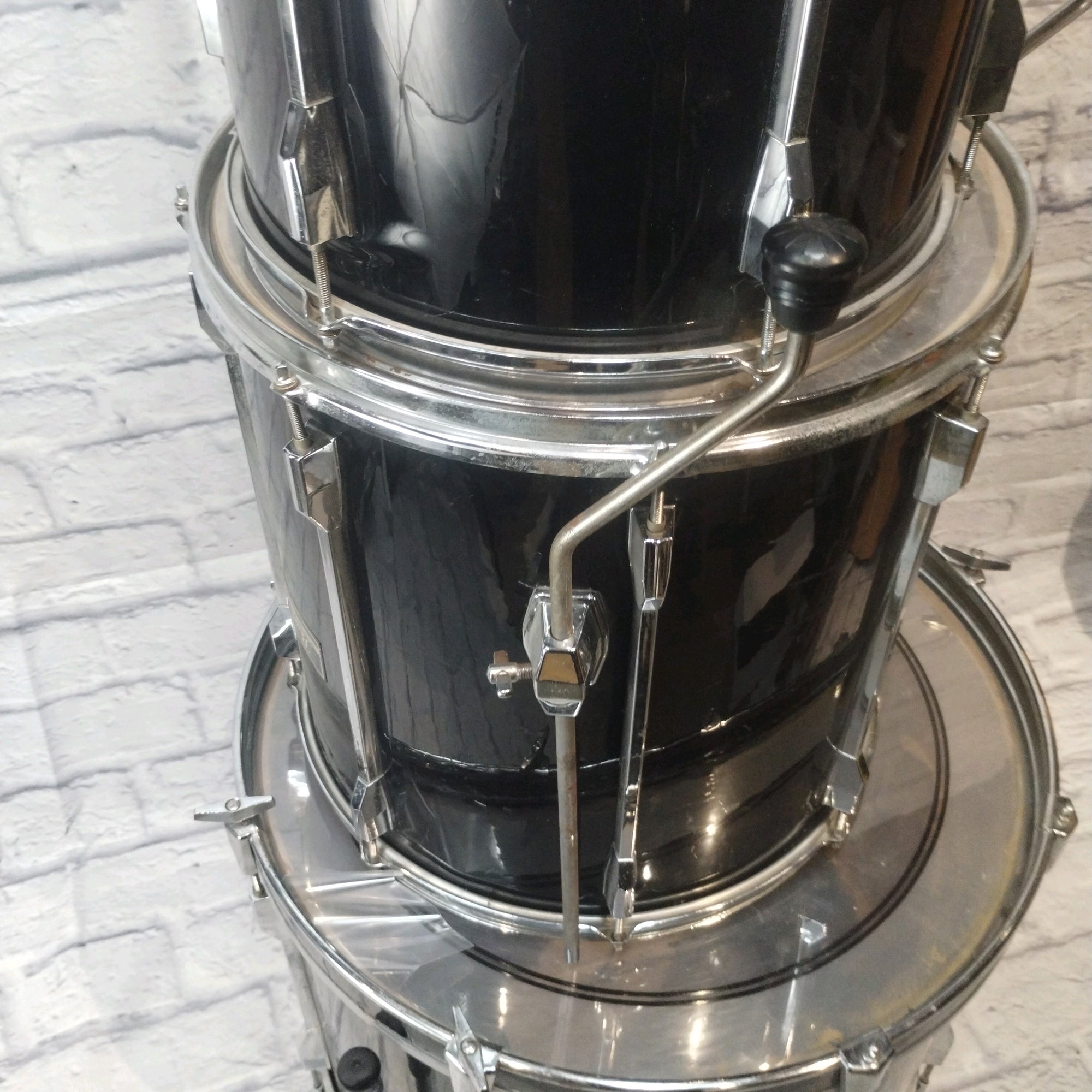 Pearl Export Black Drum Kit and Rack 12 13 16 22