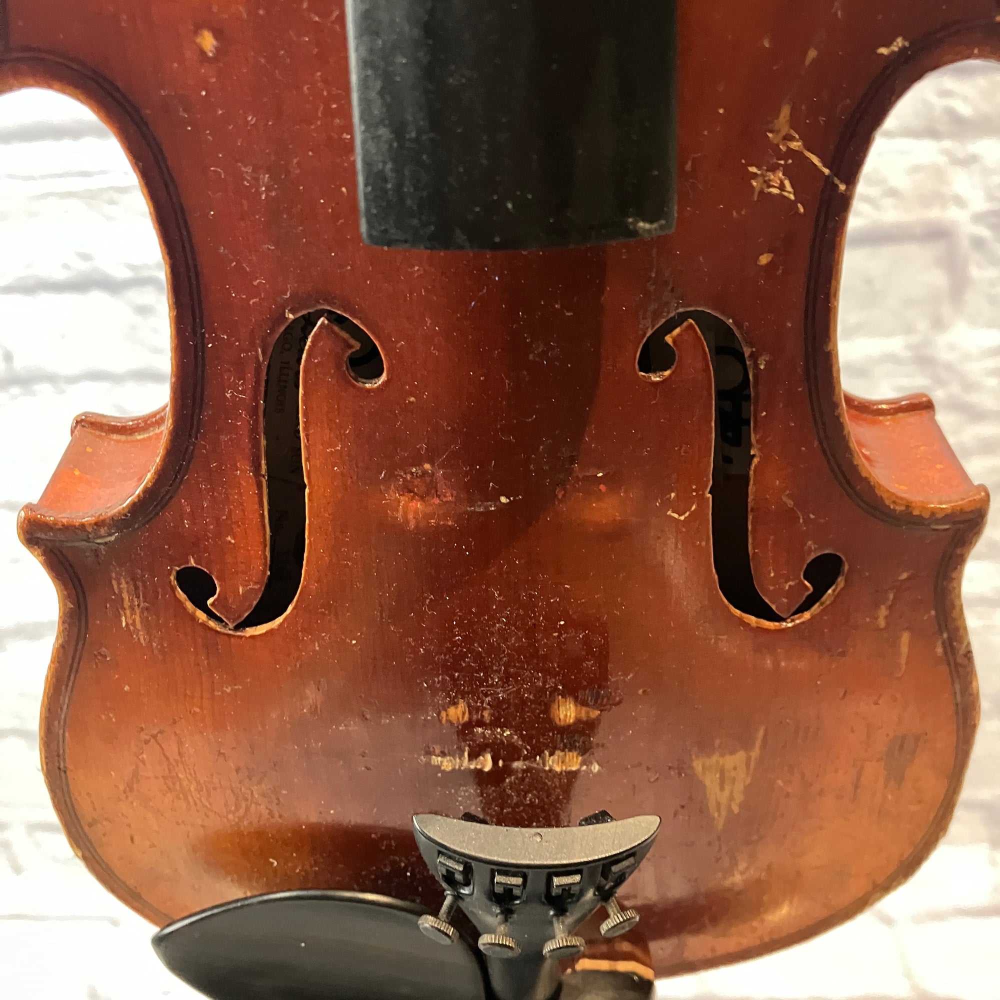 William Lewis & Son Model 126 1/2 Size Violin for parts or repair w/ SKB Case