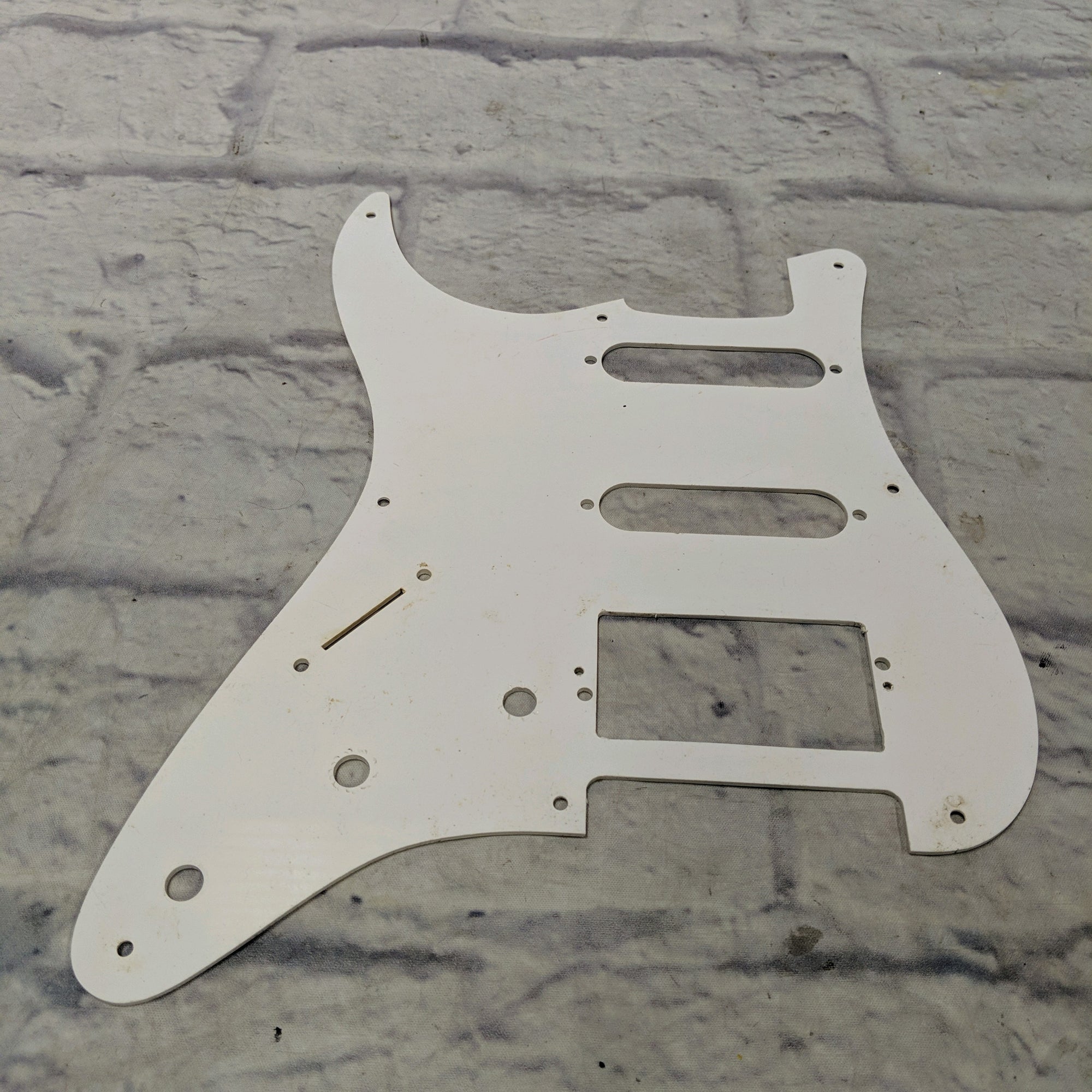 Unknown Flat White Strat 11 Hole Pickguard Pickguard