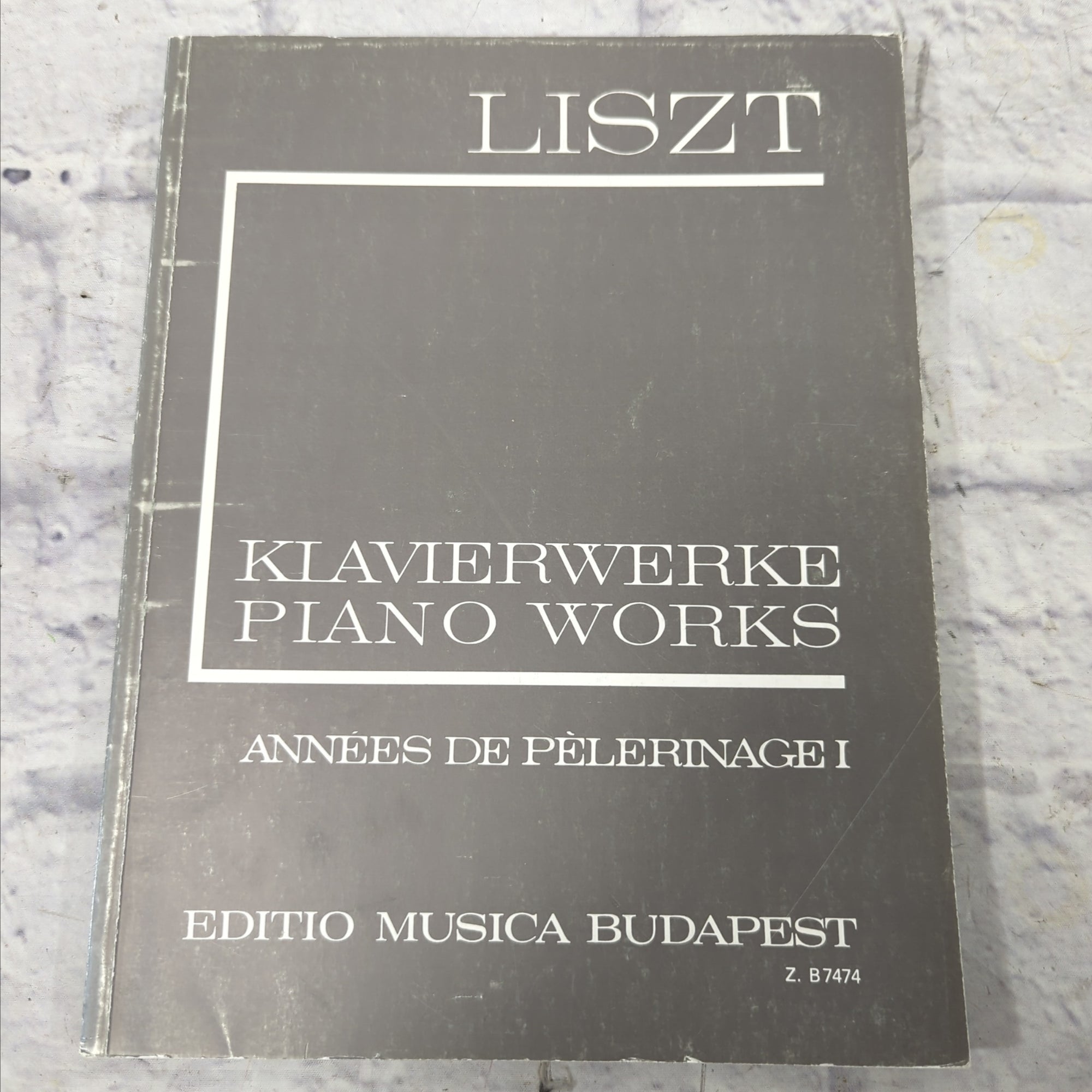 Liszt: Piano Works - Annees De Pelerinage I URTEXT Sheet Music Book