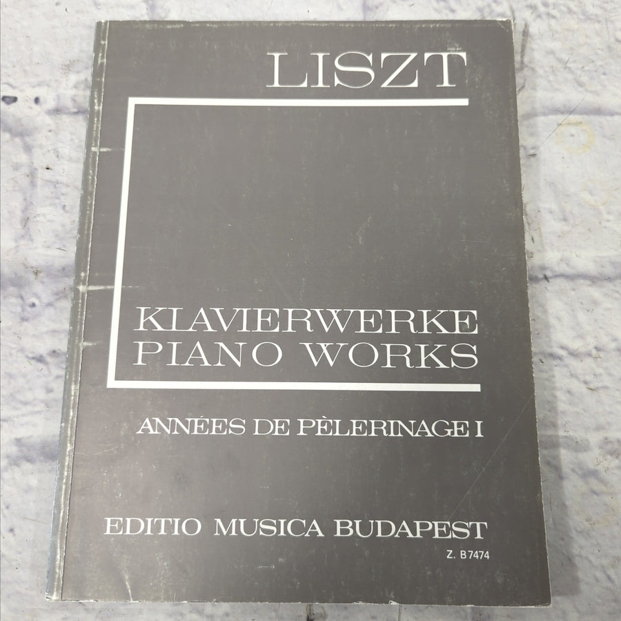 Liszt: Piano Works - Annees De Pelerinage I URTEXT Sheet Music Book