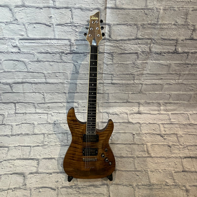 Schecter C-1 Exotic 2005 Flamed Maple Top Mahogany