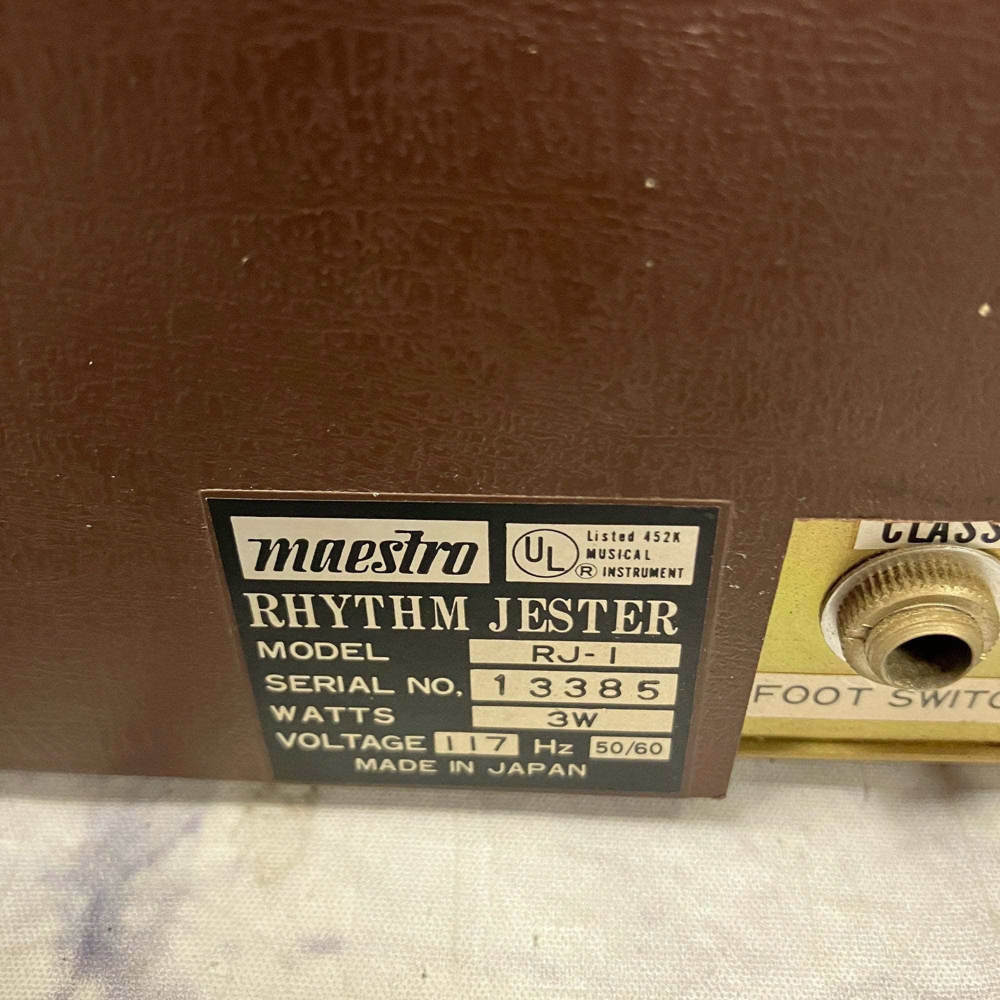 Maestro RJ-1 Vintage Rhythm Jester Drum Machine