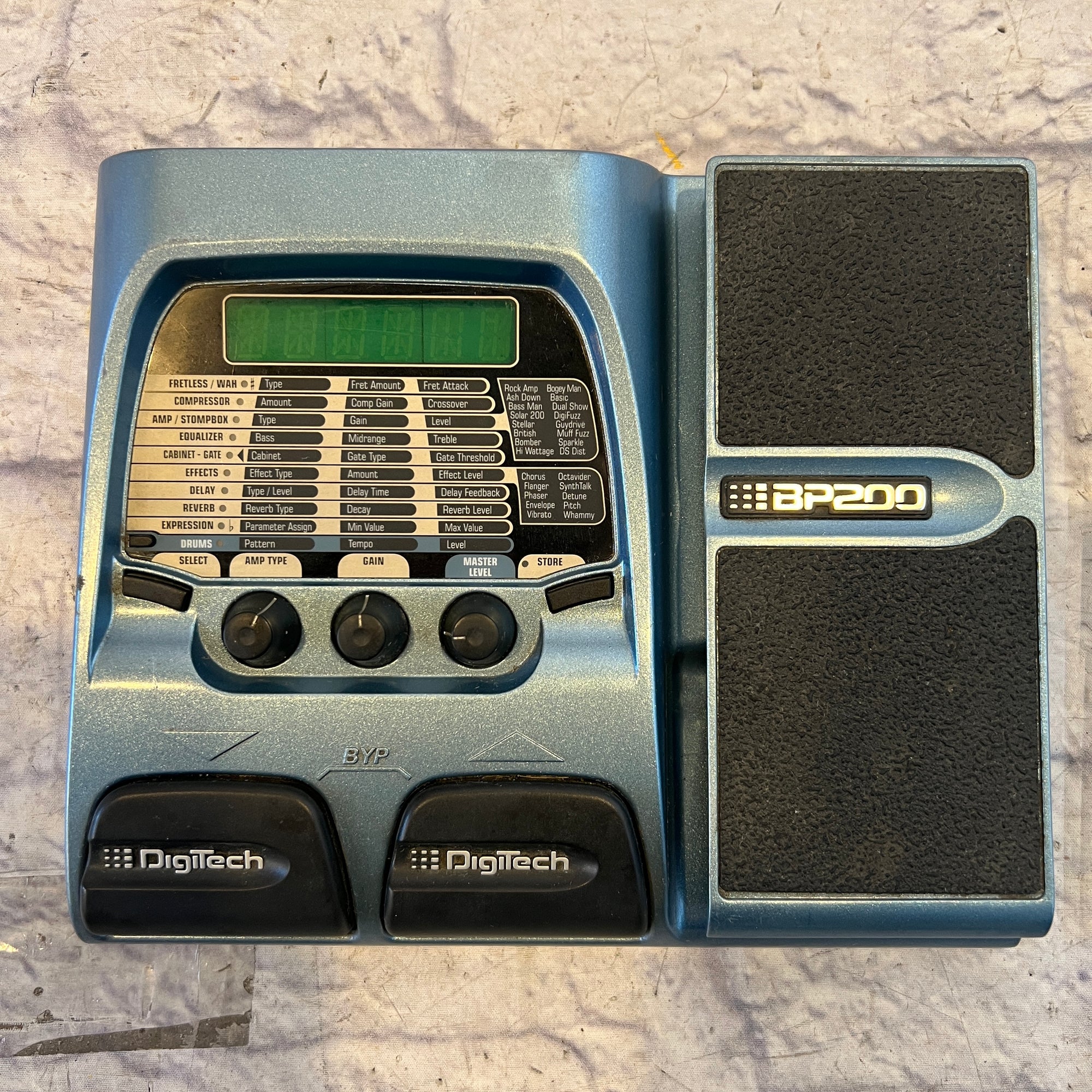 Digitech BP-200 Bass Multieffects Pedal No Power Supply