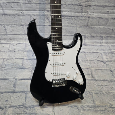 Ammoon Strat Style Electric Guitar w/ gig bag - Black