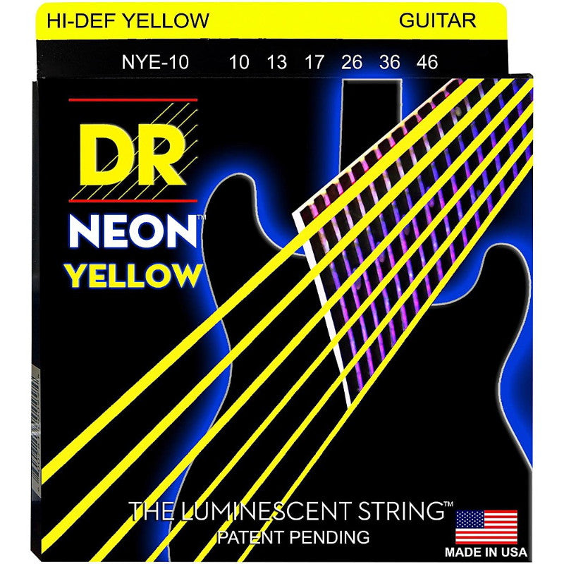 DR Strings NYE-10 Nickel Coated Electric Guitar Strings, Medium
