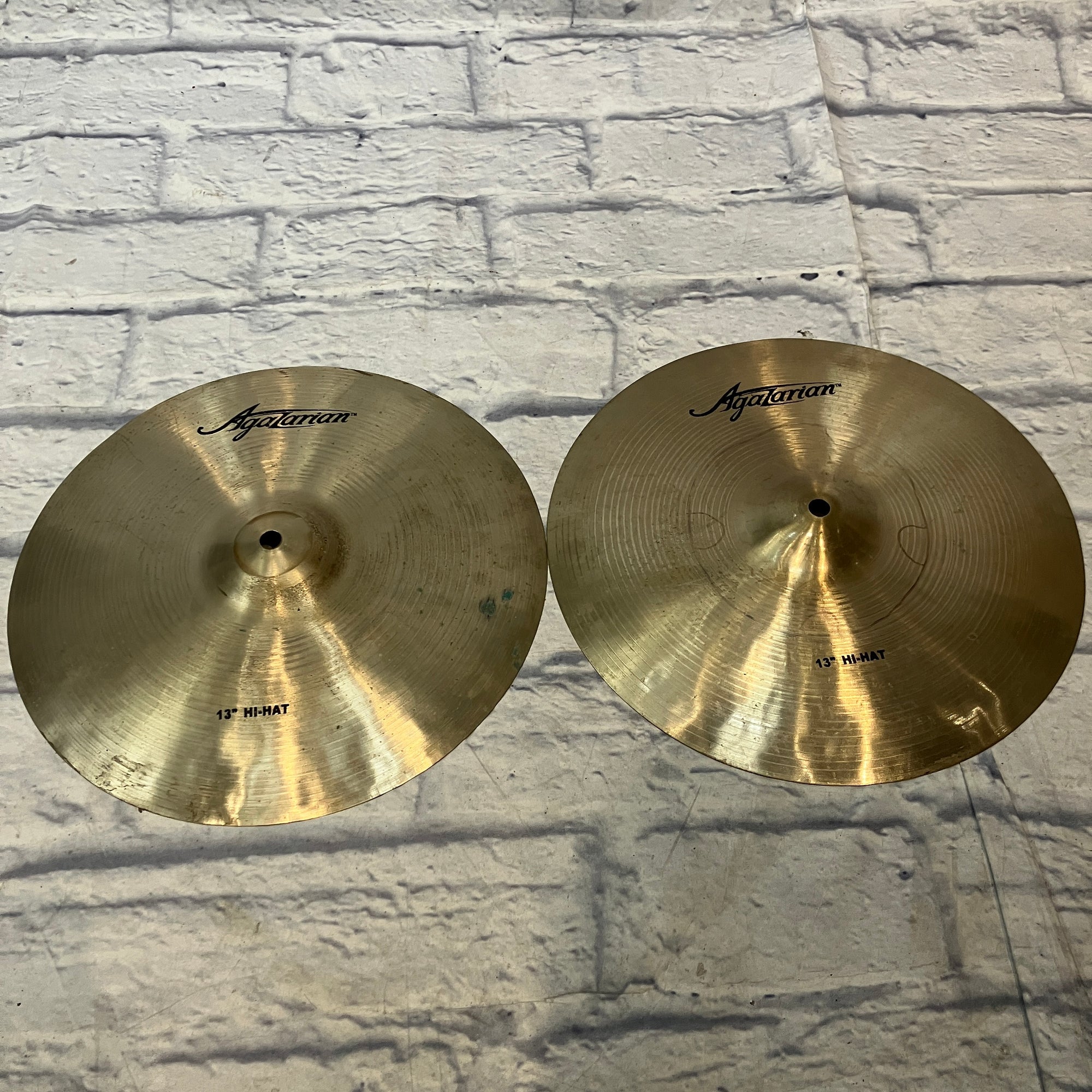 Agazarian 13" Pair Hi Hat Cymbals