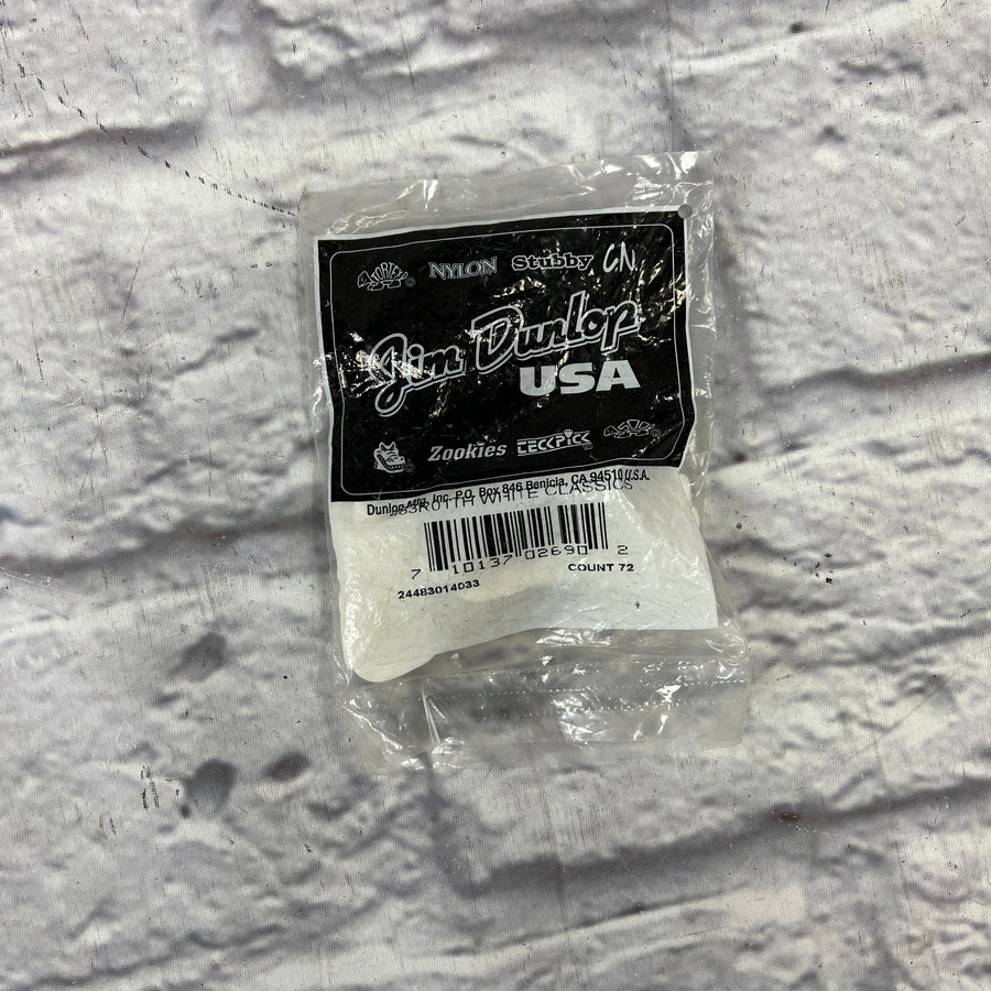 Dunlop Thin 72 Count Pick Pack - White