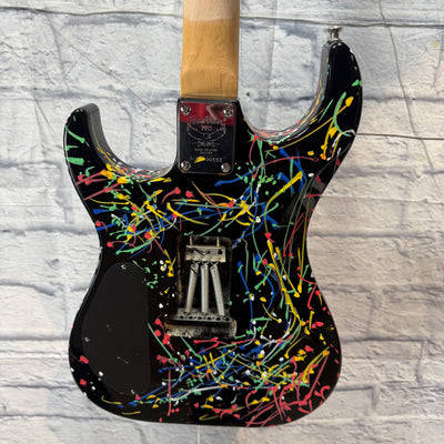 Washburn X Series Electric Guitar - Black With Paint Splatter Electric Guitar
