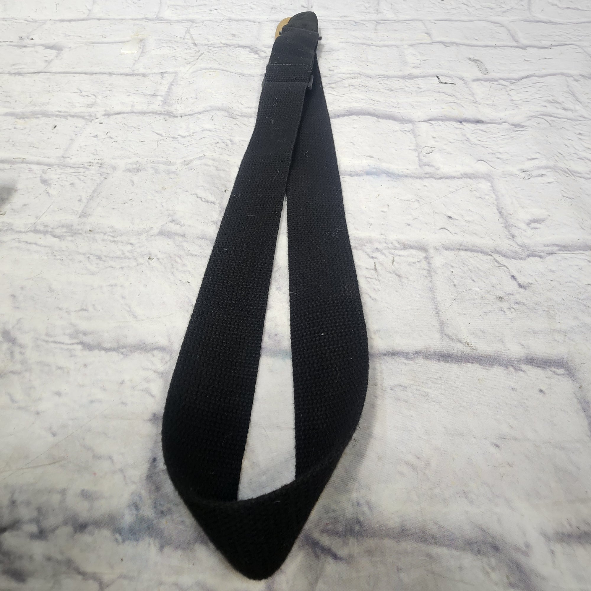 Levy's Black Canvas Guitar Strap with Suede Ends