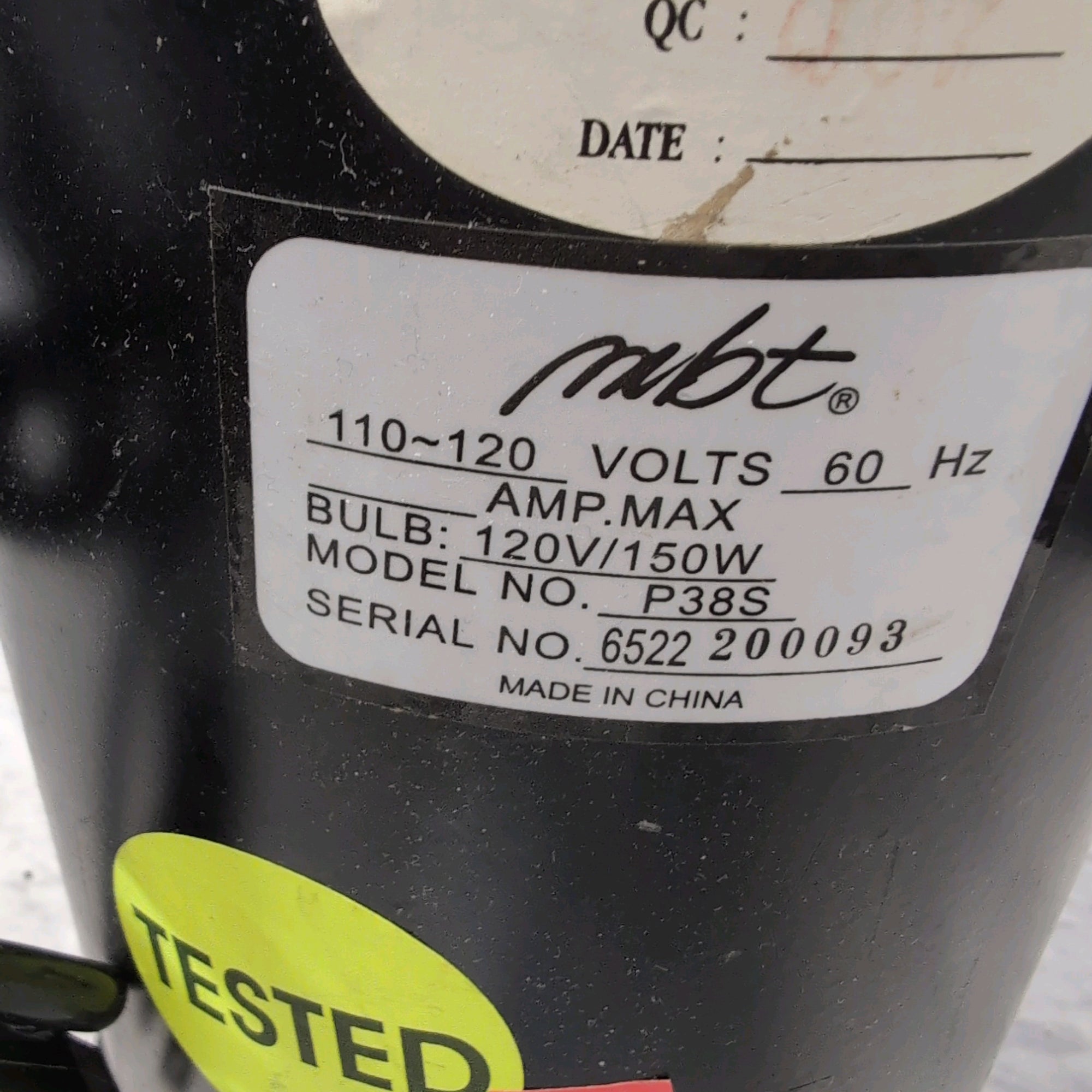 MBT Lighting P38S Lighting Can - White Bulb