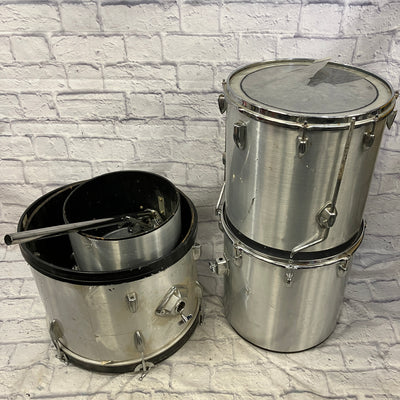 Unknown 7pc MIJ Drums Silver Wrap Pearl Tama
