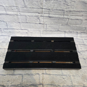 Unknown Solid Wood Pedalboard 30"x15" w/ Power and Audio Passthrough Pedal Board