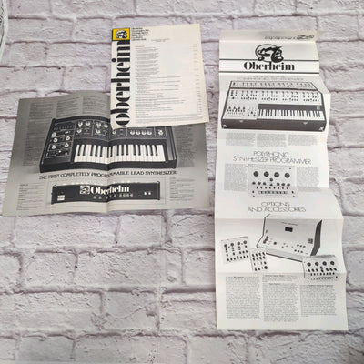Oberheim 1978 Vintage Product Catalogue and OB-1 Flyer from NAMM