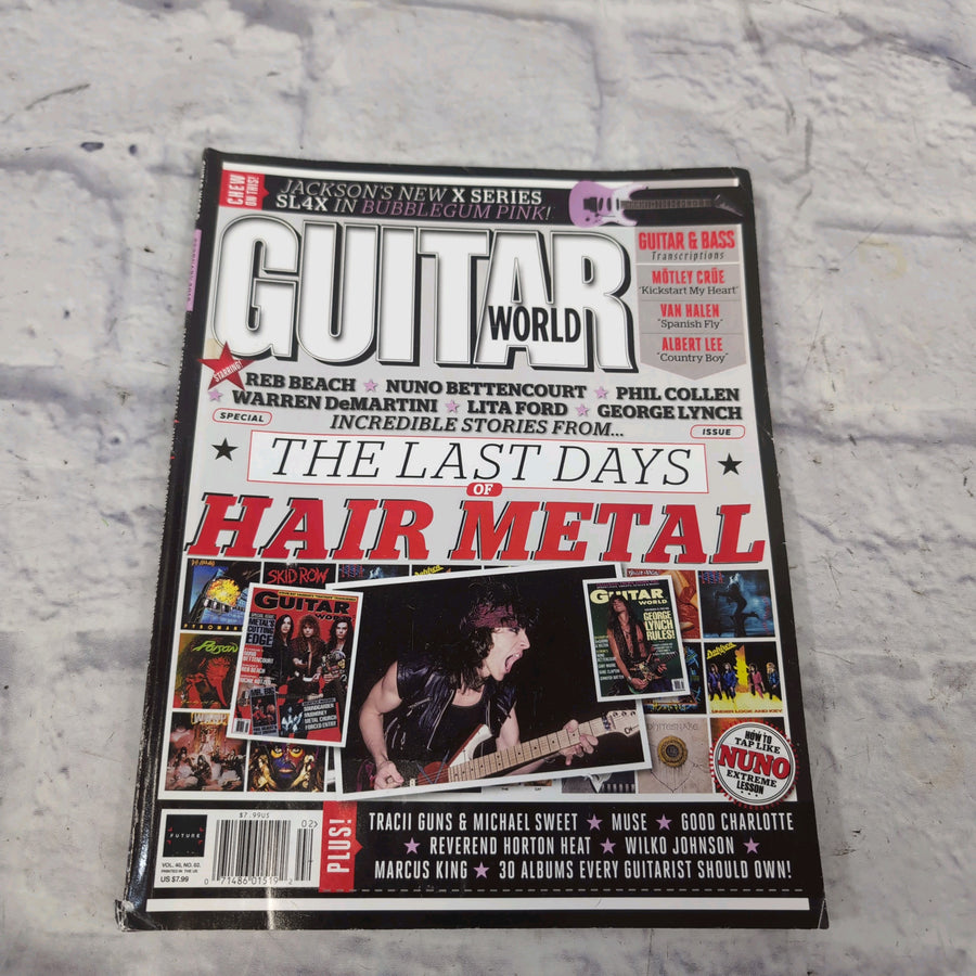 Guitar World February 2019 | Hair Metal Special | Muse | 30 Albums Every Guitarist Should Own Magazine