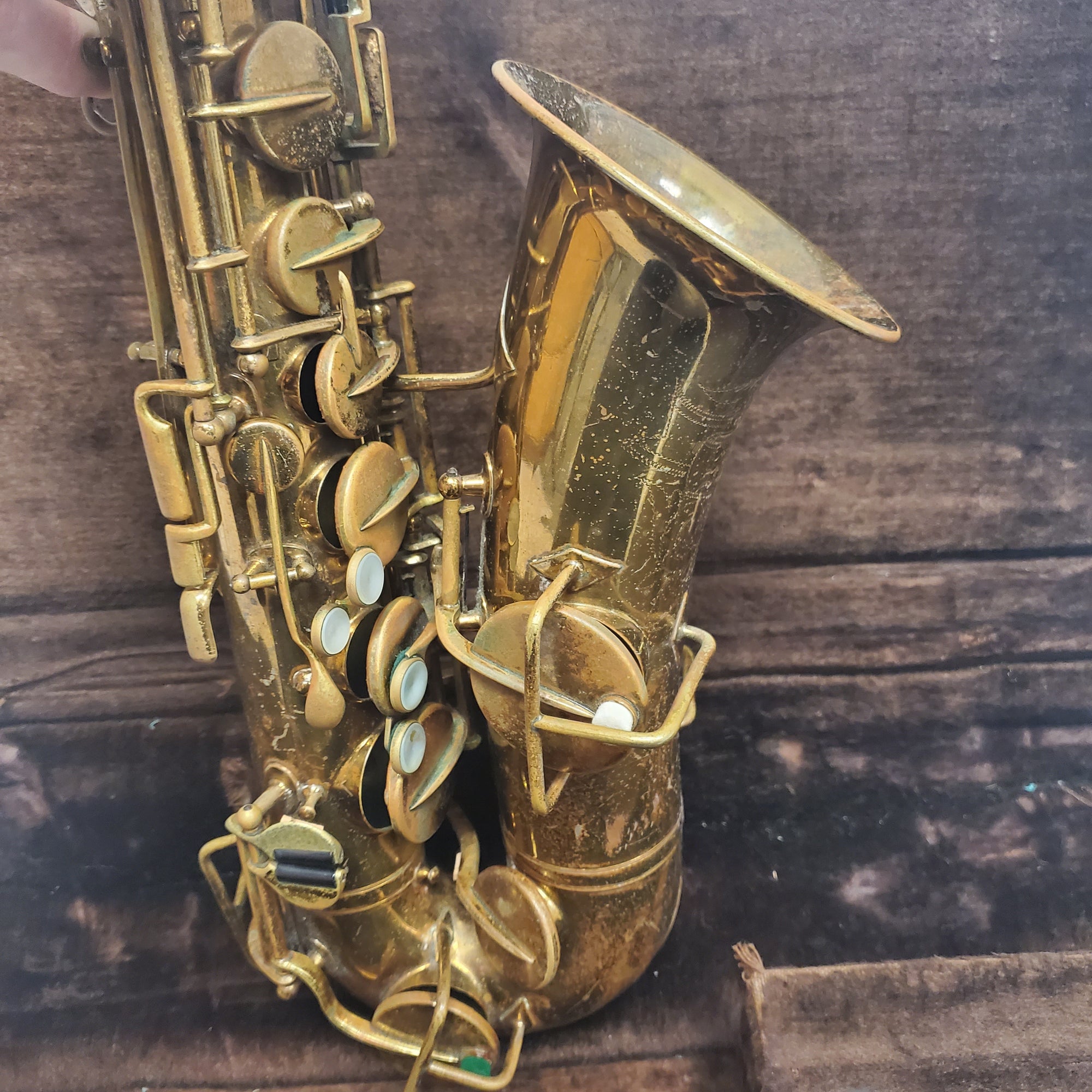 Vintage Buescher True Tone Low Pitch Saxophone 1920s with Original Case -143730