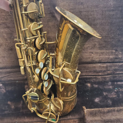 Vintage Buescher True Tone Low Pitch Saxophone 1920s with Original Case -143730