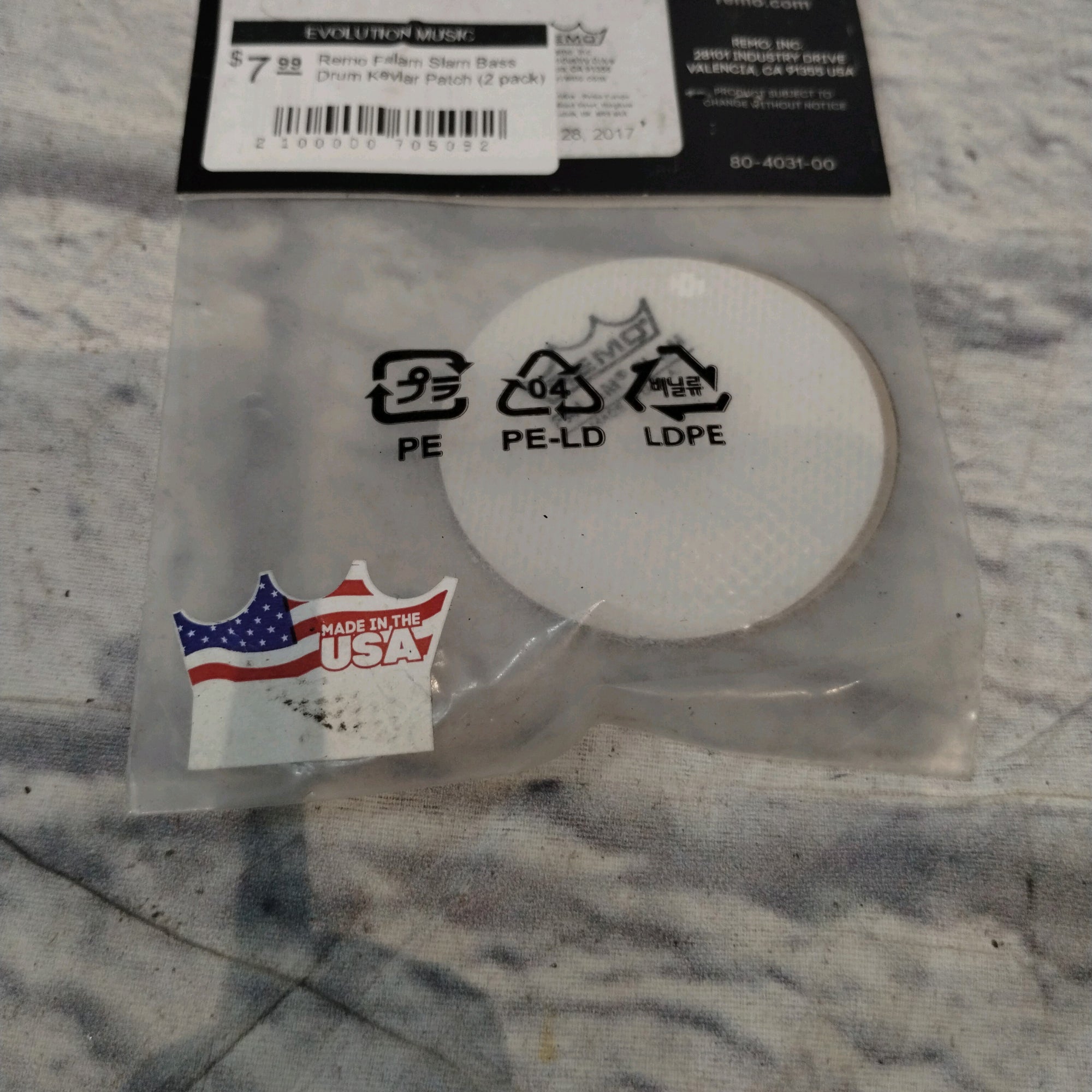 Remo Falam Slam Bass Drum Kevlar Patch (2 pack)