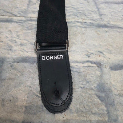 Donner Black Guitar Strap Strap